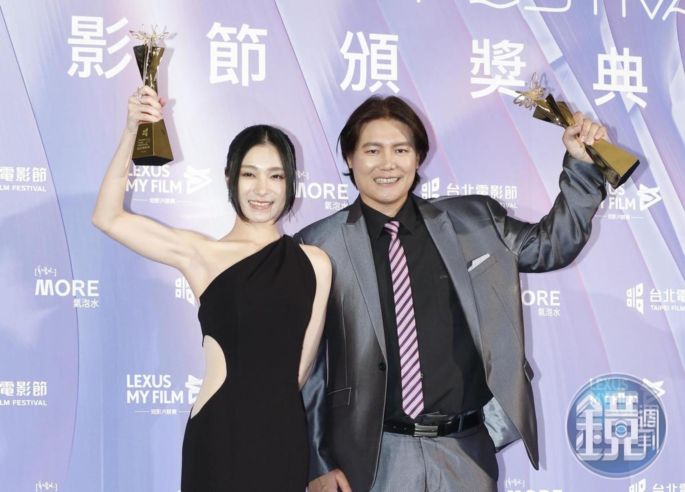 今年台北電影獎最佳新演員頒出雙蛋黃，分由《青春並不溫柔》的葉曉霏與《哈勇家》的洪金輝一起獲獎