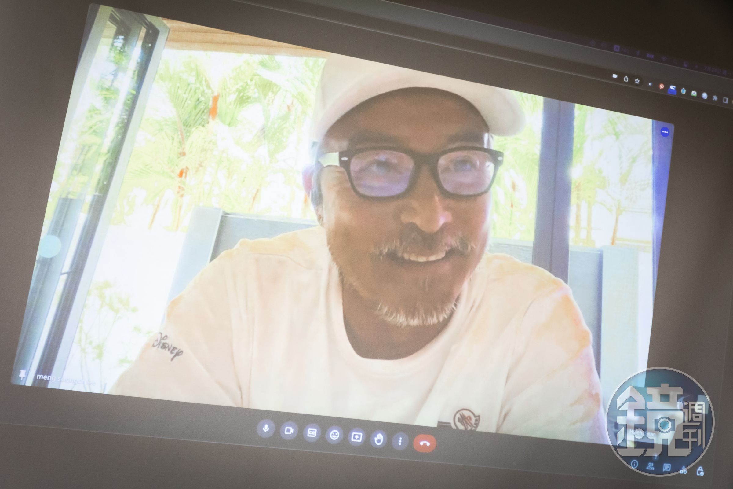 李銘順今天視訊連線暢談拍攝心路歷程。(鏡文學提供)