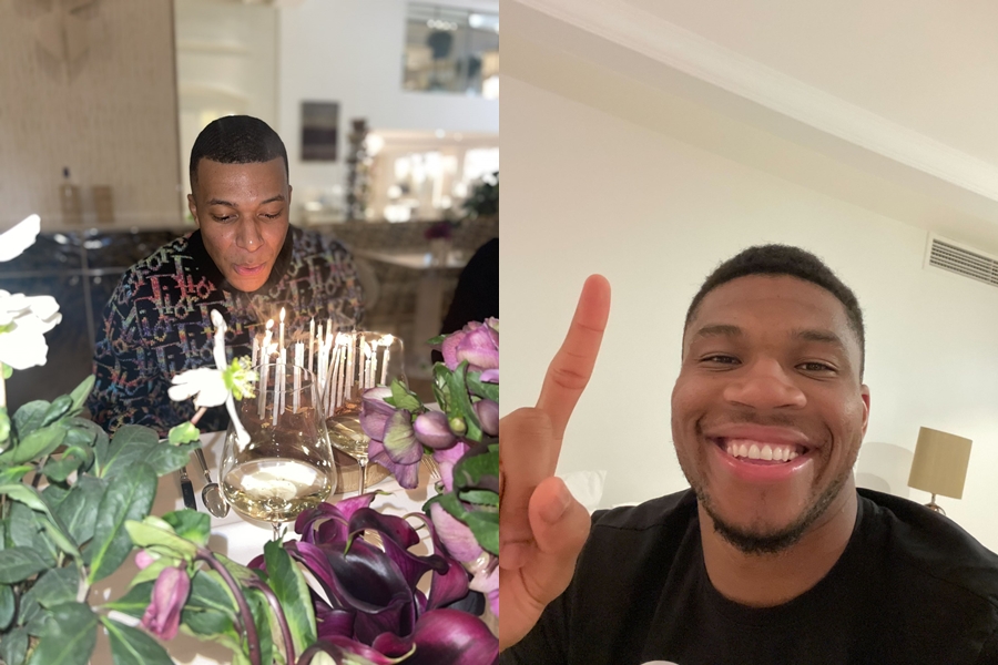 姆巴佩（左）近日傳出被沙國足壇高薪挖角，價格高到字母哥（右）也自己發文求網羅。（翻攝自@KMbappe、@Giannis_An34 Twitter）