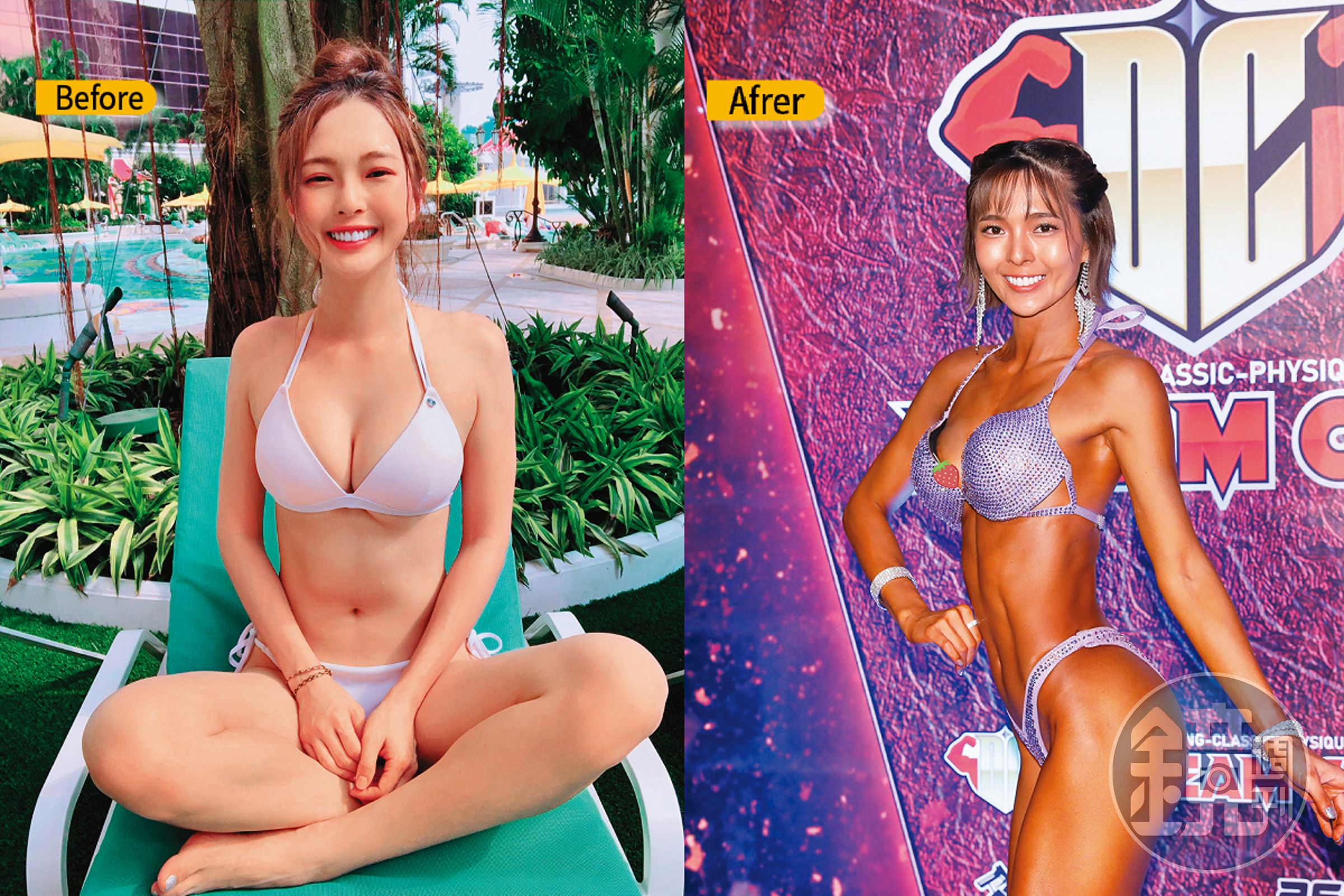 白泡泡、幼咪咪的小豬黃沐妍竟進化成筋肉人!她參加第二屆夢想盃健身大賽,一身結實肌肉有亮「點」!(羞)