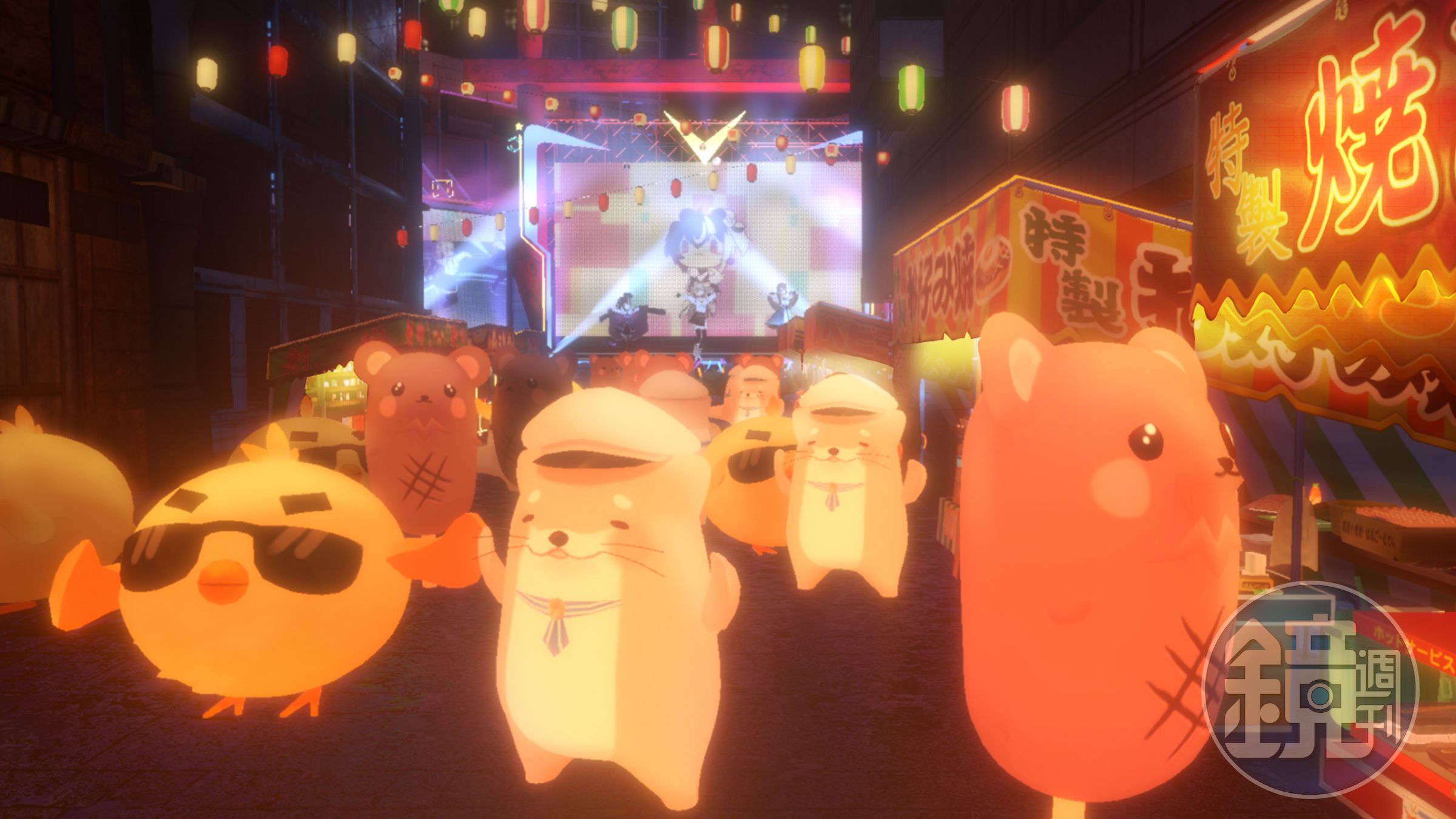 粉絲除了聽歌、加油吶喊,還能體驗逛祭典玩小遊戲。(HTC VIVE ORIGINALS提供)