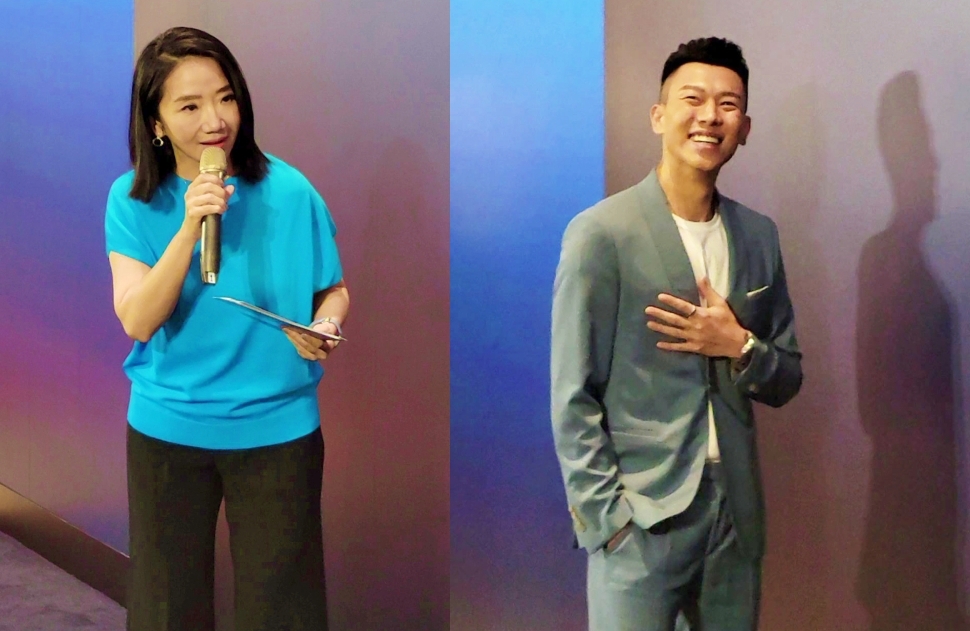 瘦子E.SO出席名錶活動被陶晶瑩的即興說唱逗得放棄當酷guy。