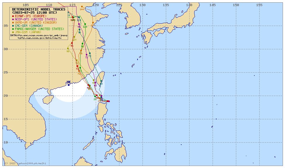 最新各國電腦模式模擬出爐。（翻攝自typhoon2000）