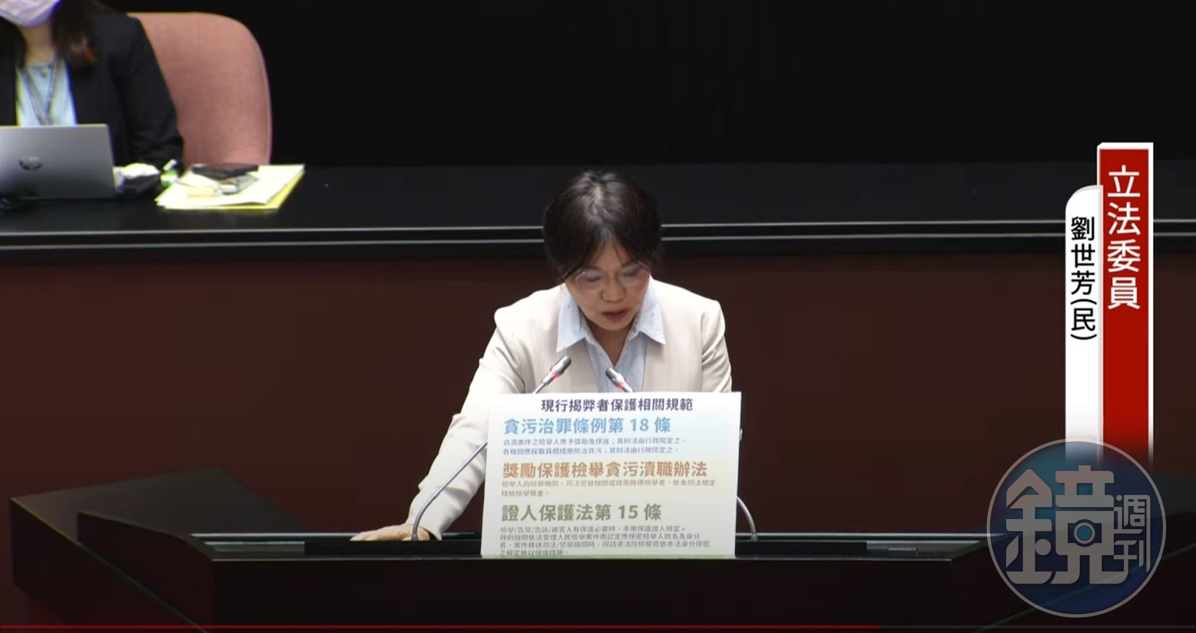 劉世芳表示，台美21世紀貿易倡議具有3項重大意義。（翻攝自YouTube@國會頻道）