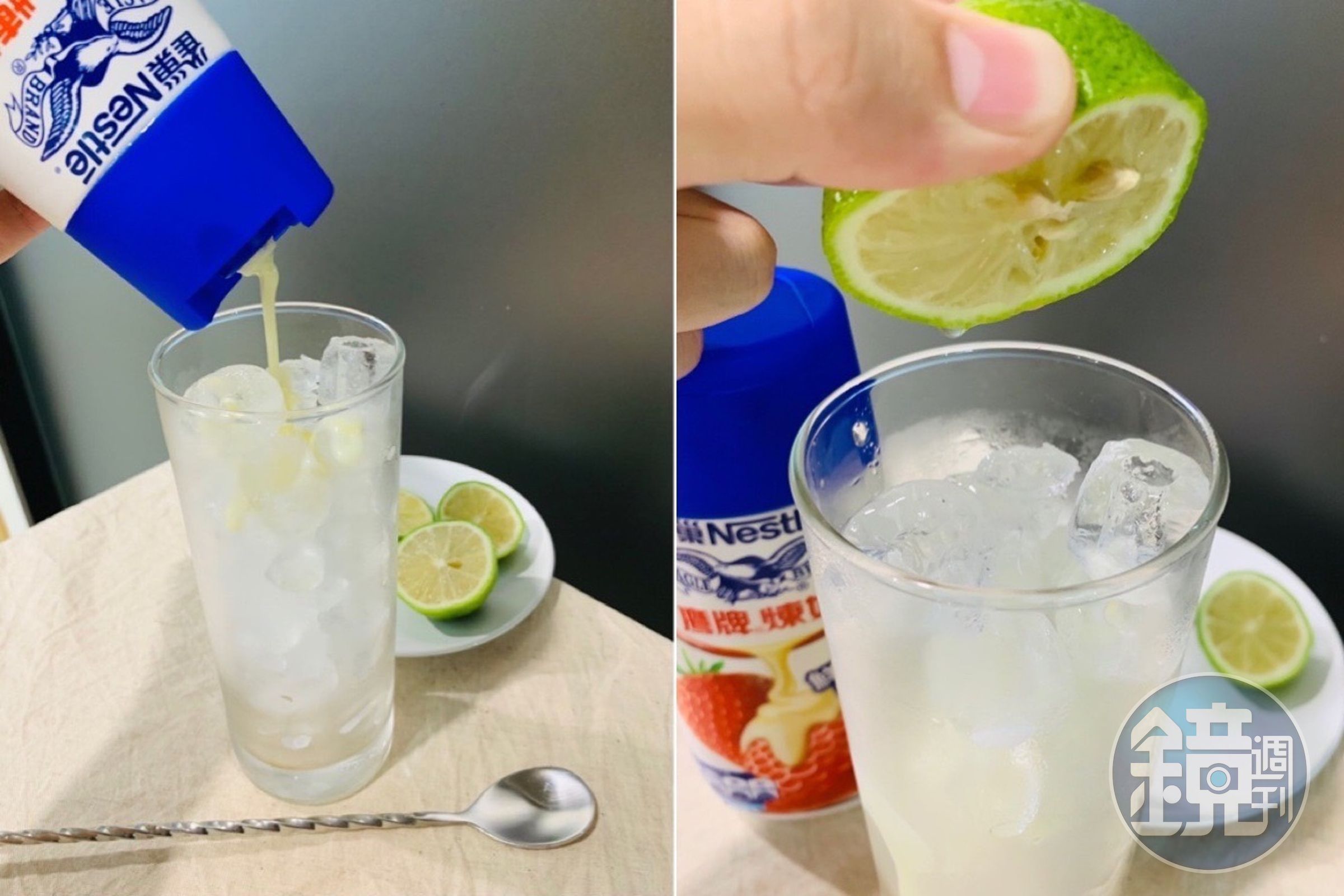 「煉乳檸檬汁」做法簡單，在家就能喝到高人氣網購的同款飲品。（翻攝自「我愛全聯-好物老實説」臉書）