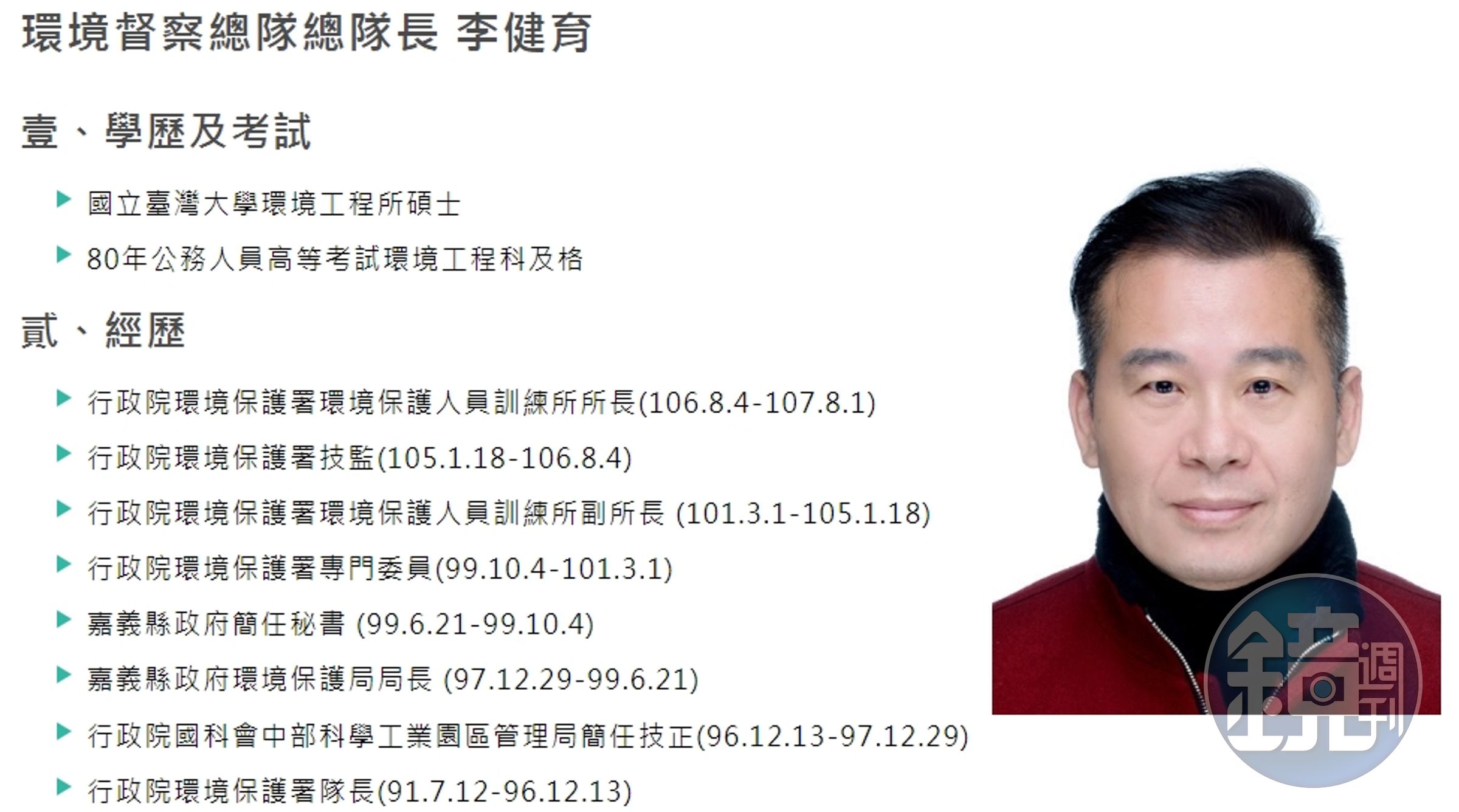李健育遭爆是「環保署之狼」，是個性騷慣犯。（翻攝自環保署網站）