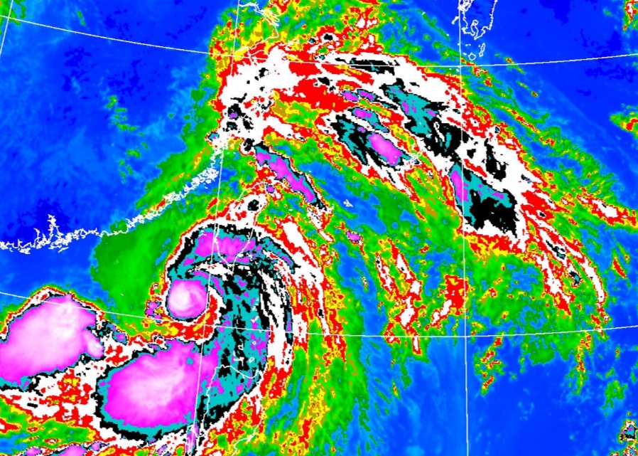 中颱杜蘇芮來襲，南部的風雨會在午後開始增強。（中央氣象局提供）