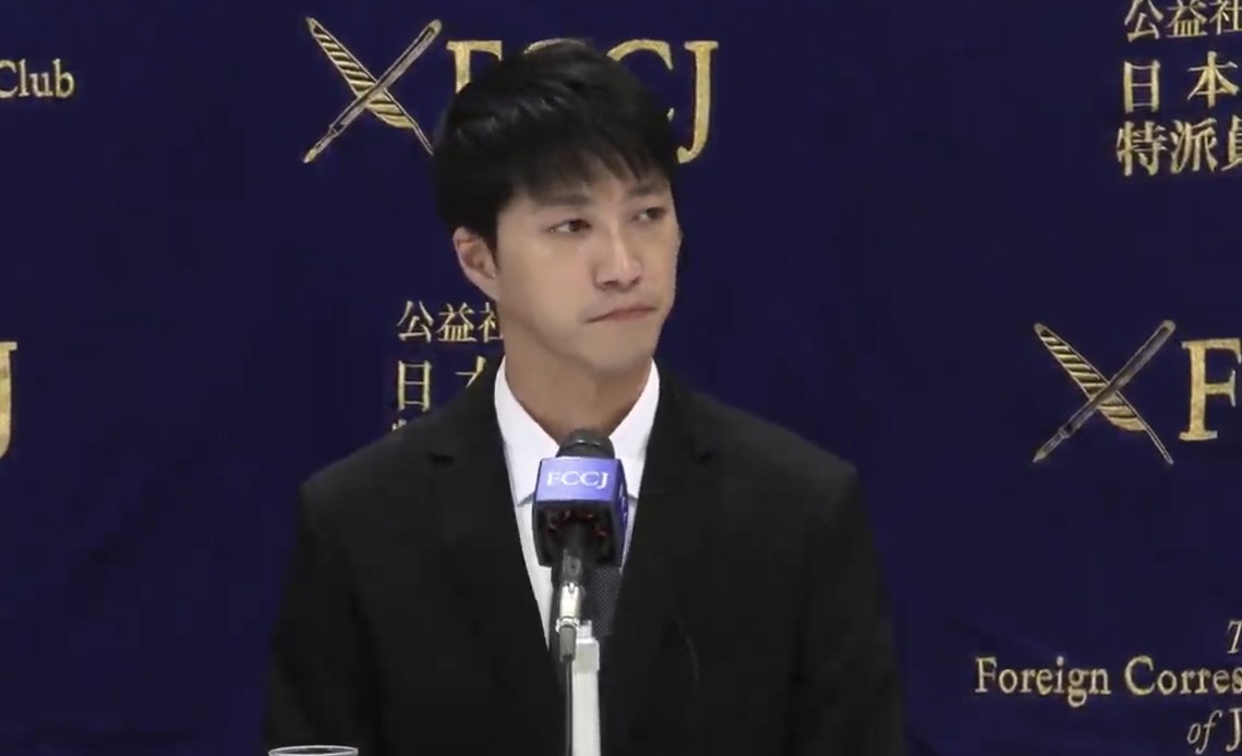 江宏傑在日本舉辦記者會。（翻攝自網路）