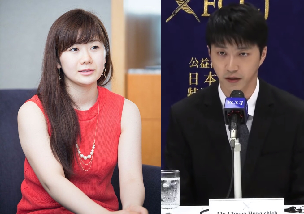 江宏傑（右）無法限制福原愛（左）出境，對方對於判決相應不理，也讓他著急，幾次與律師面談時哭泣。（翻攝網路）