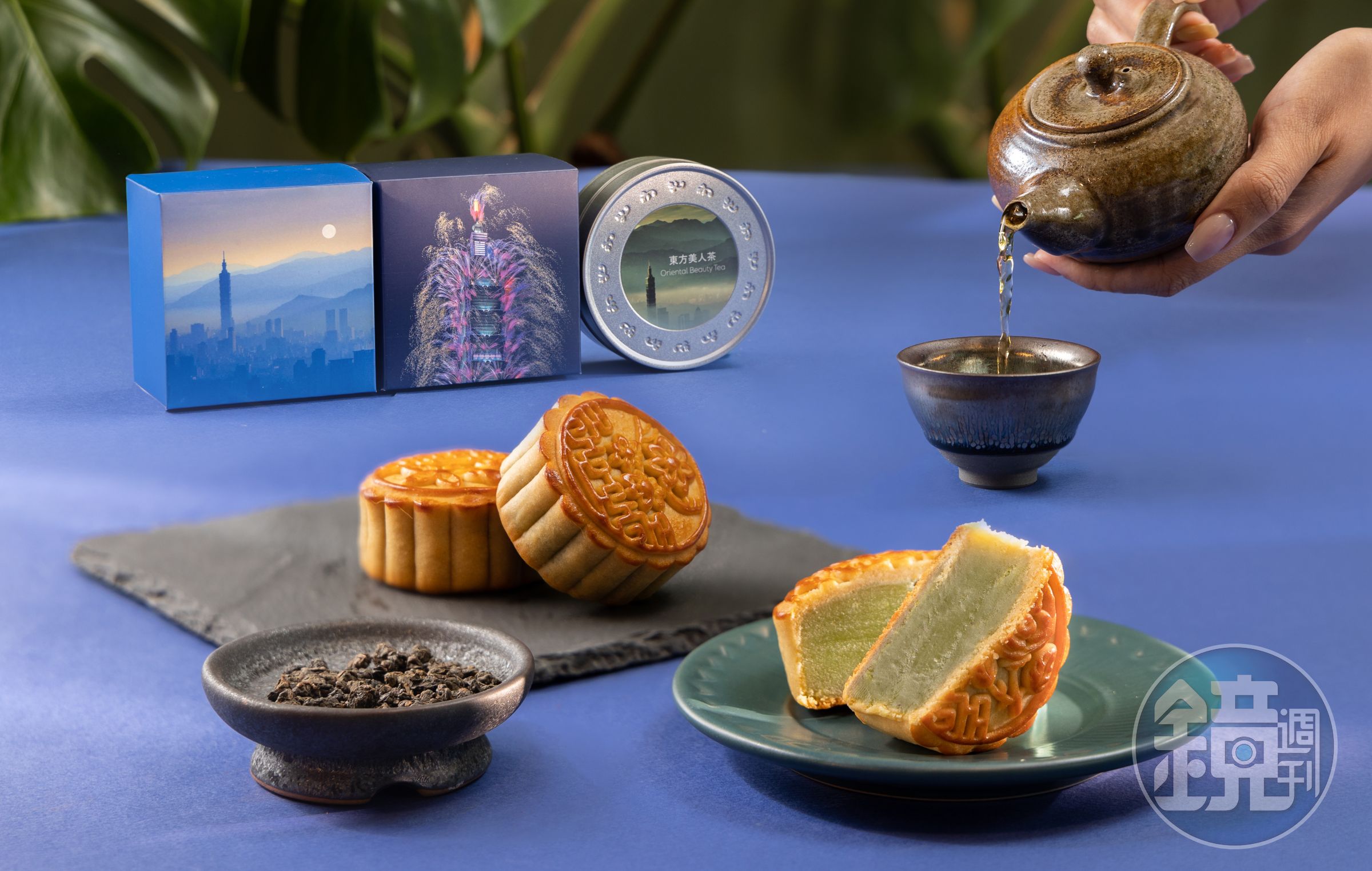 喝茶可以解月餅的甜膩,還可以避免脂肪囤積。(台北101提供)