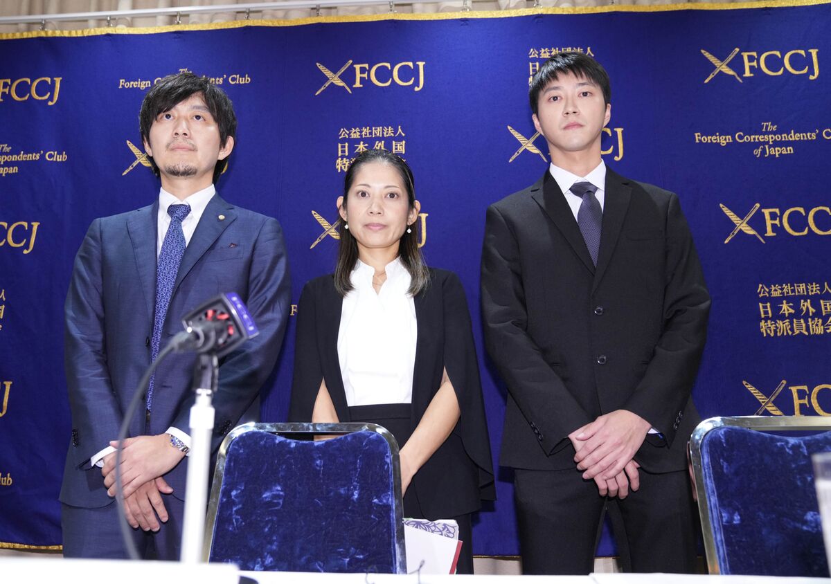 左起台灣律師徐崧博、日本律師大渕愛子及江宏傑。（翻自《Livedoor》）