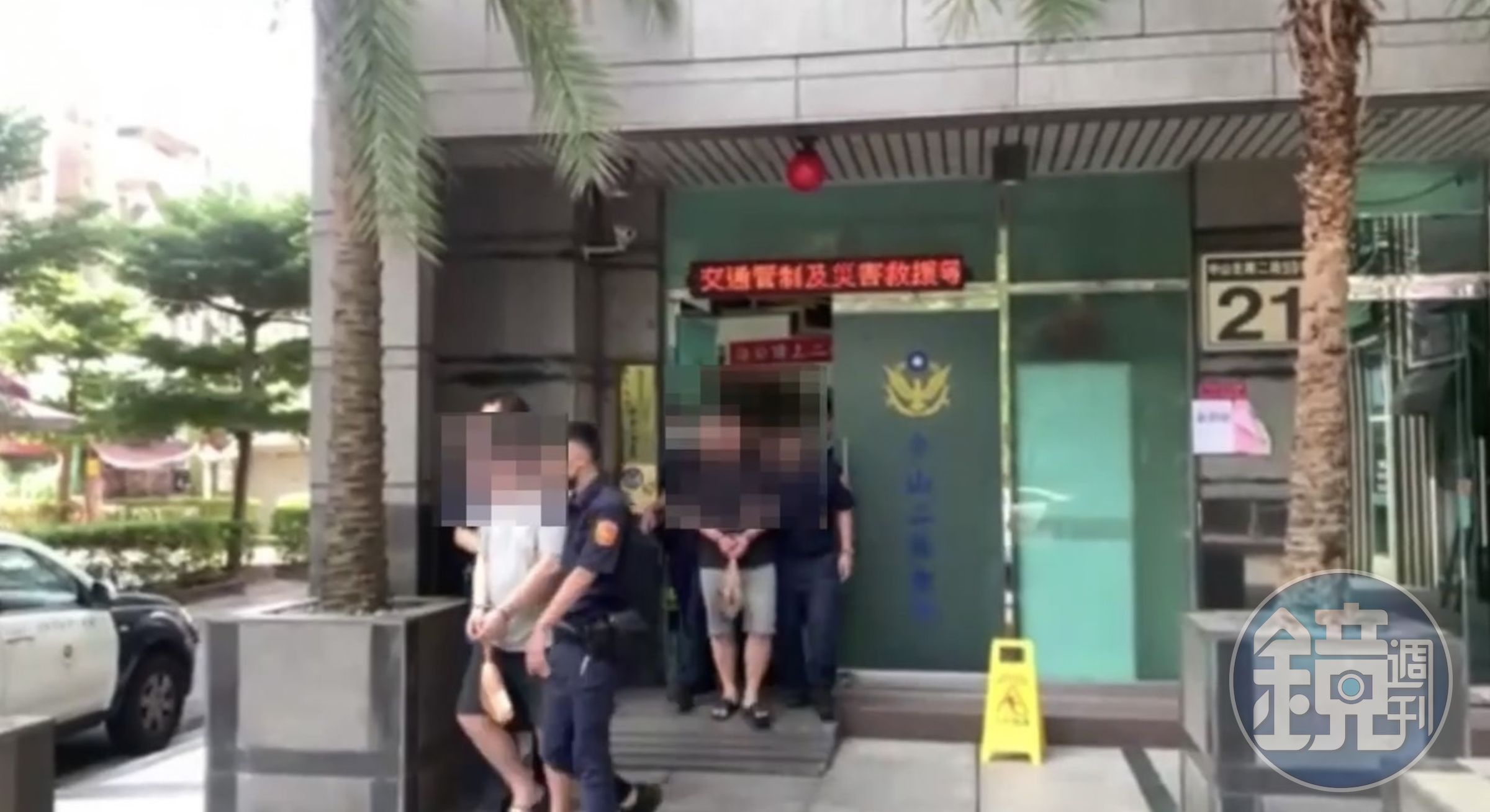 警方訊後將3人依妨害秩序、毀損等罪送辦。(翻攝畫面)