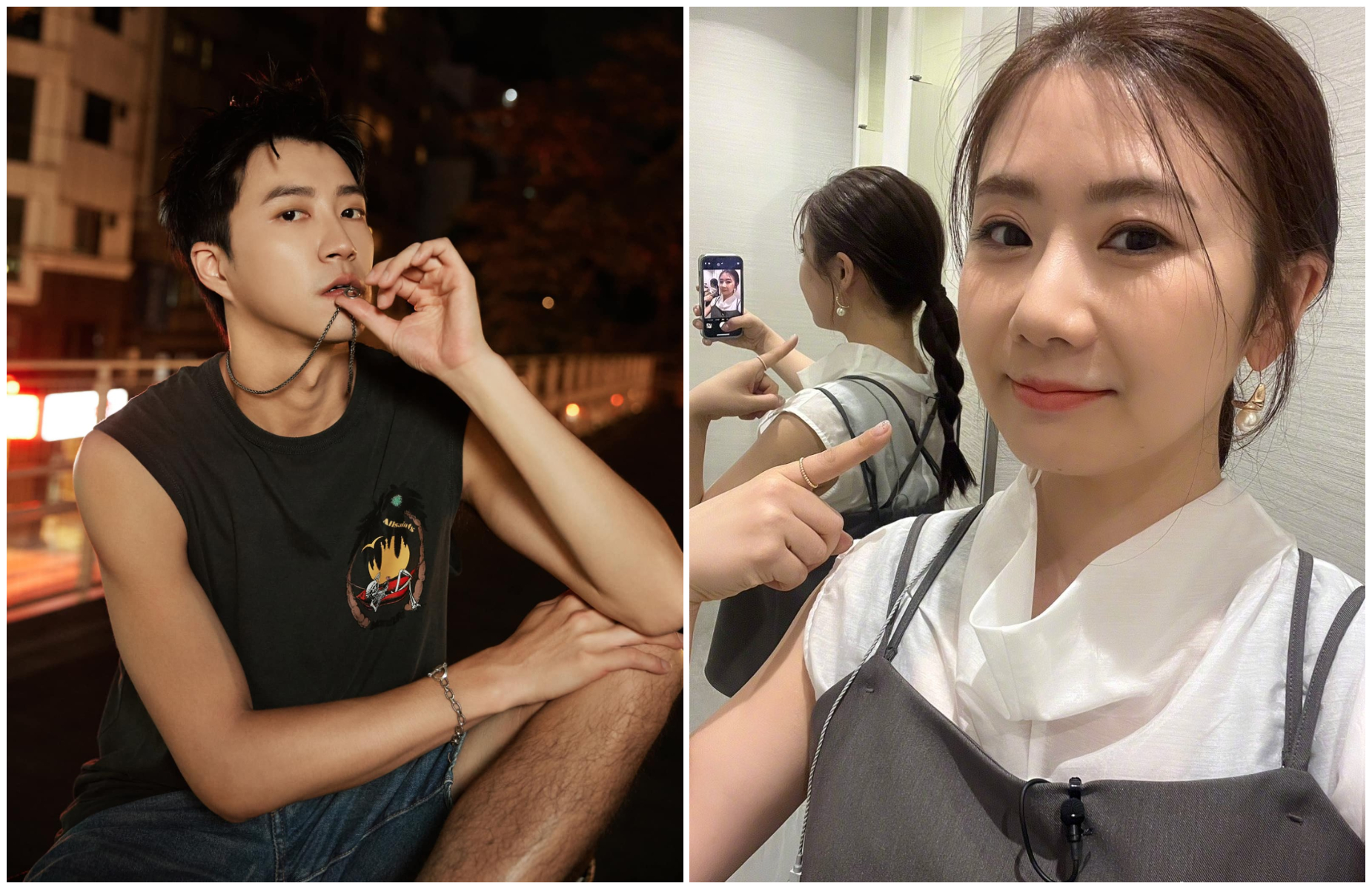 江宏傑（左圖）與福原愛（右圖）離婚撕破臉。（翻攝江宏傑臉書、福原愛微博）