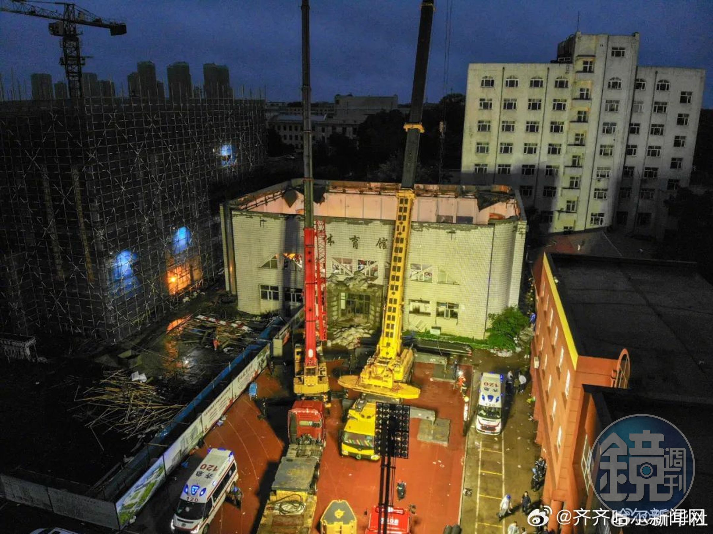 第34中學體育館坍塌事件引發全中國關注，也為去世的師生感到不捨。（翻攝自齊齊哈爾新聞網微博）