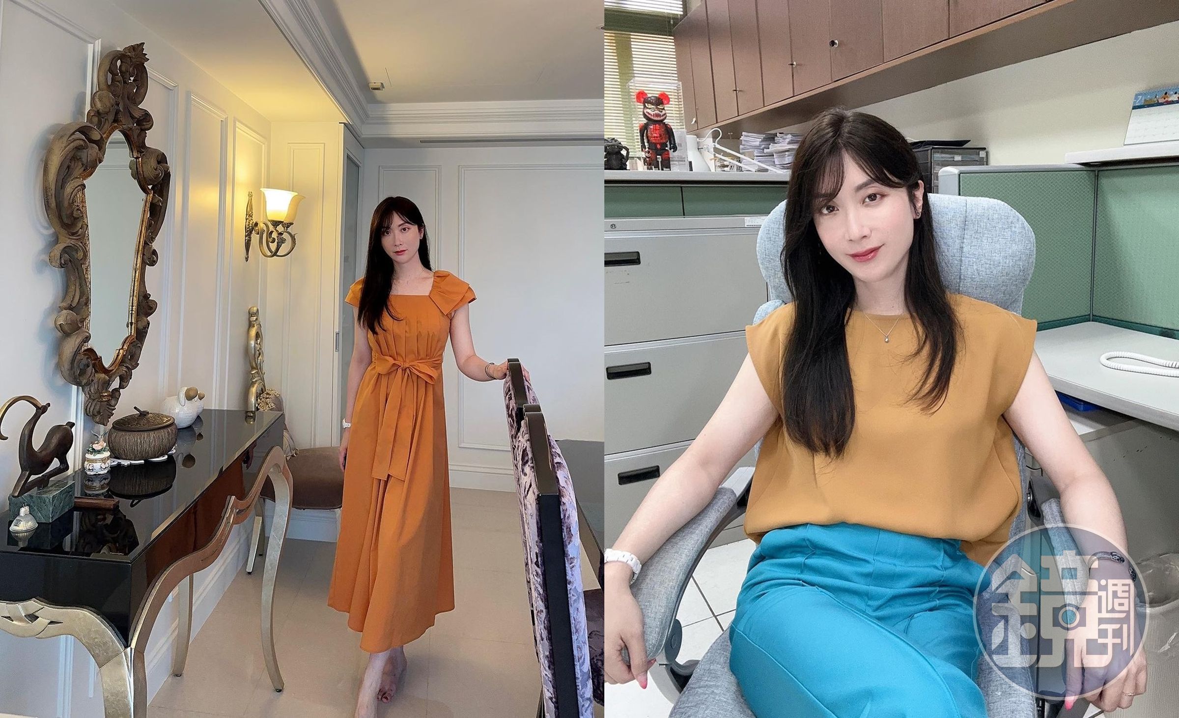 陳漢章因在社群分享每日女裝穿搭爆紅，不少網友稱讚他保養功力好。（翻攝IG@prosecutorlakulaku）