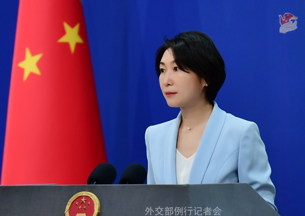 中國外交部發言人毛寧今日回應李家超被美方拒絕一事。（翻攝自中國外交部官網）