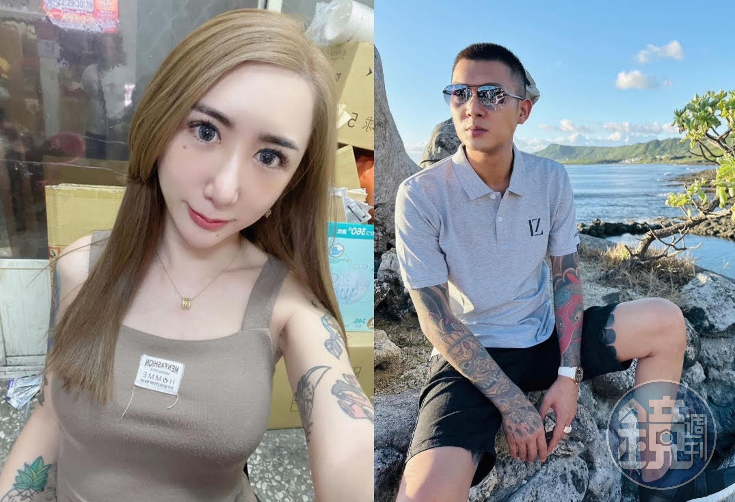 網紅鳳梨遭人指控射後不理、害女生墮胎，認為是前女友罔腰外流私訊，還加碼爆料罔腰分手後索錢。（翻攝IG@yi0107、@wen810615）