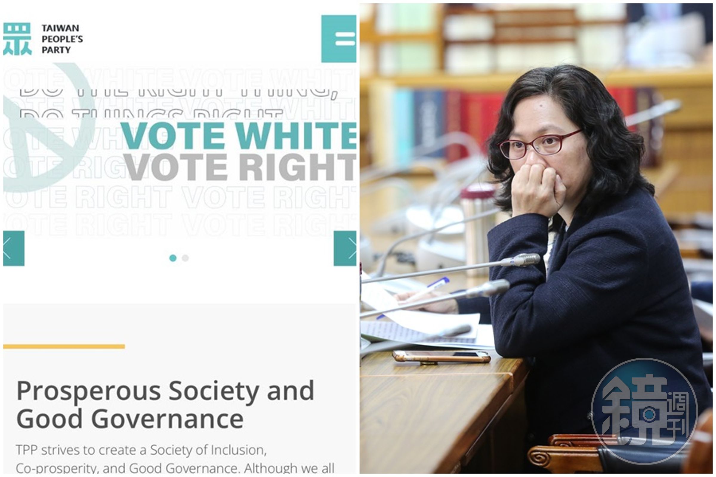賴香伶在臉書護航「Vote White, Vote Right」的政治口號並標記川普，遭到網友砲轟。（翻攝百靈果NEWS臉書，本刊資料照）