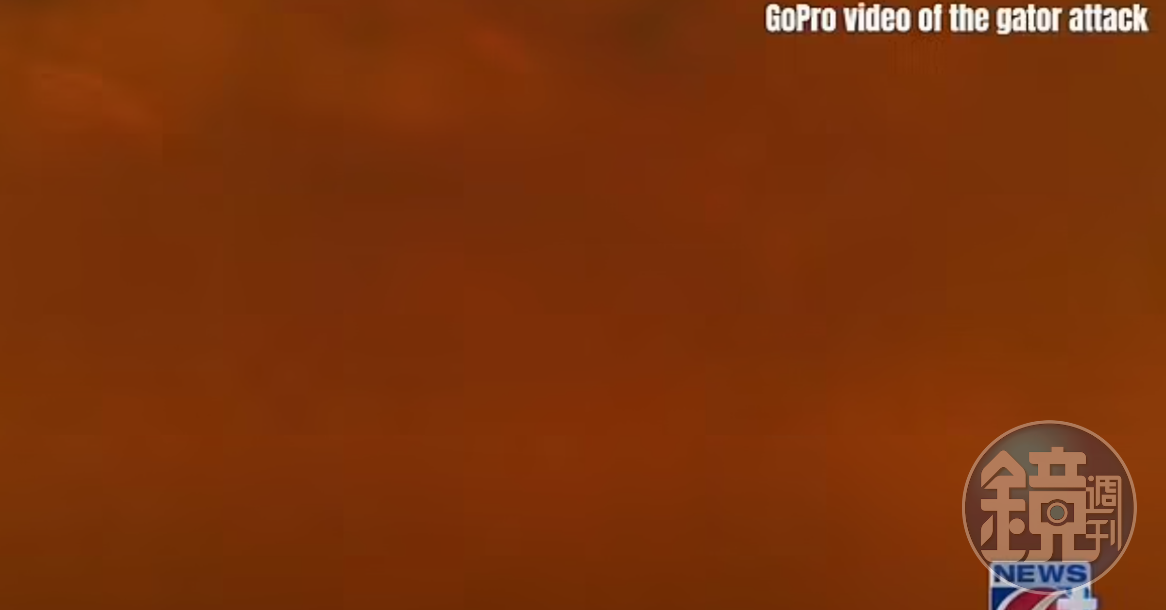海伊姆當時下水有配戴 GoPro 鏡頭,因此鏡頭也錄下他瞬間爆血的一刻。(翻自《每日郵報》)