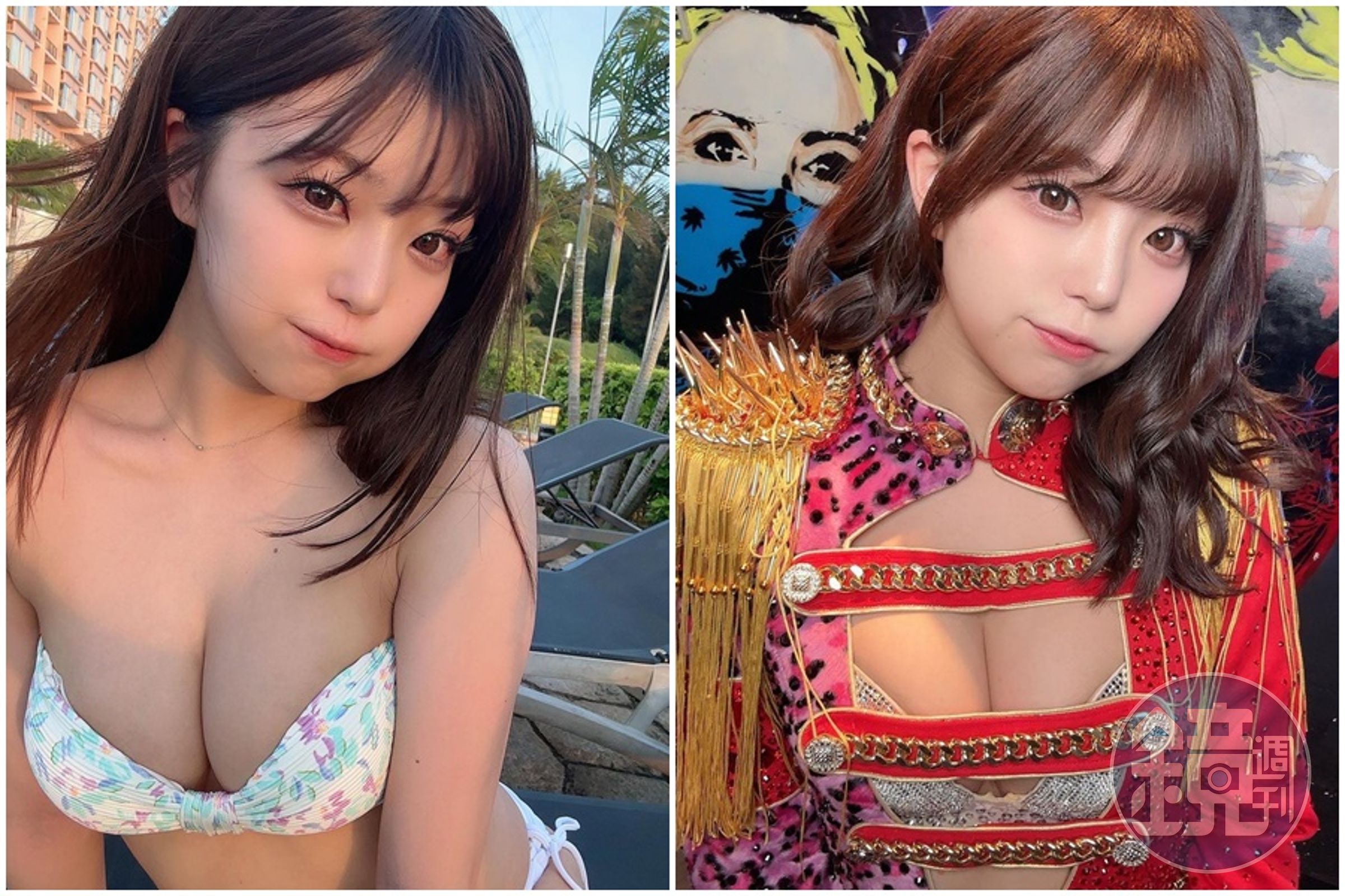 網友在Dcard分享東京六本木的歌舞秀表演片段，c位正妹身分引起討論。（翻攝自バーレスク東京ももIG）