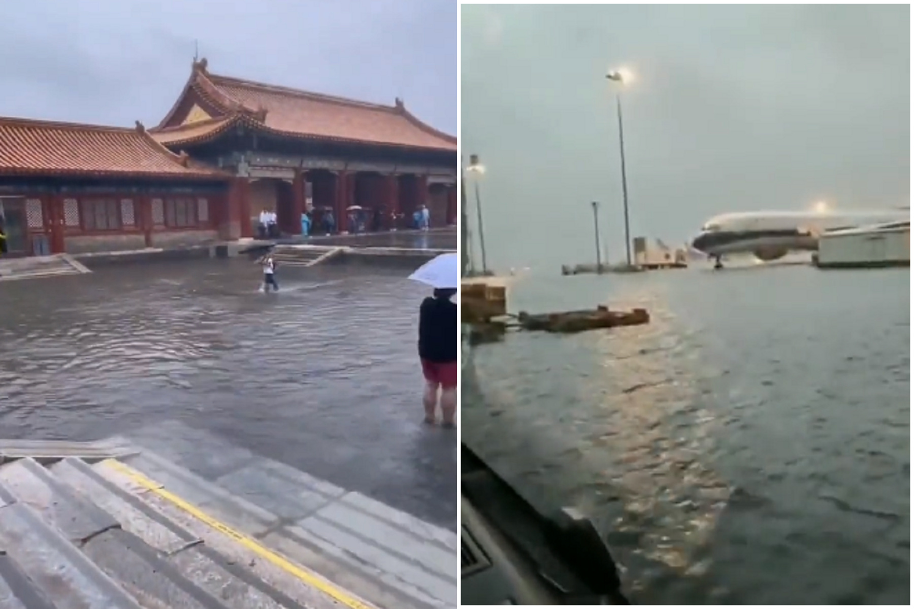 北京下暴雨釀11死，「帝都」紫禁城、天安門全淹了！習近平還好嗎？（翻自推特）