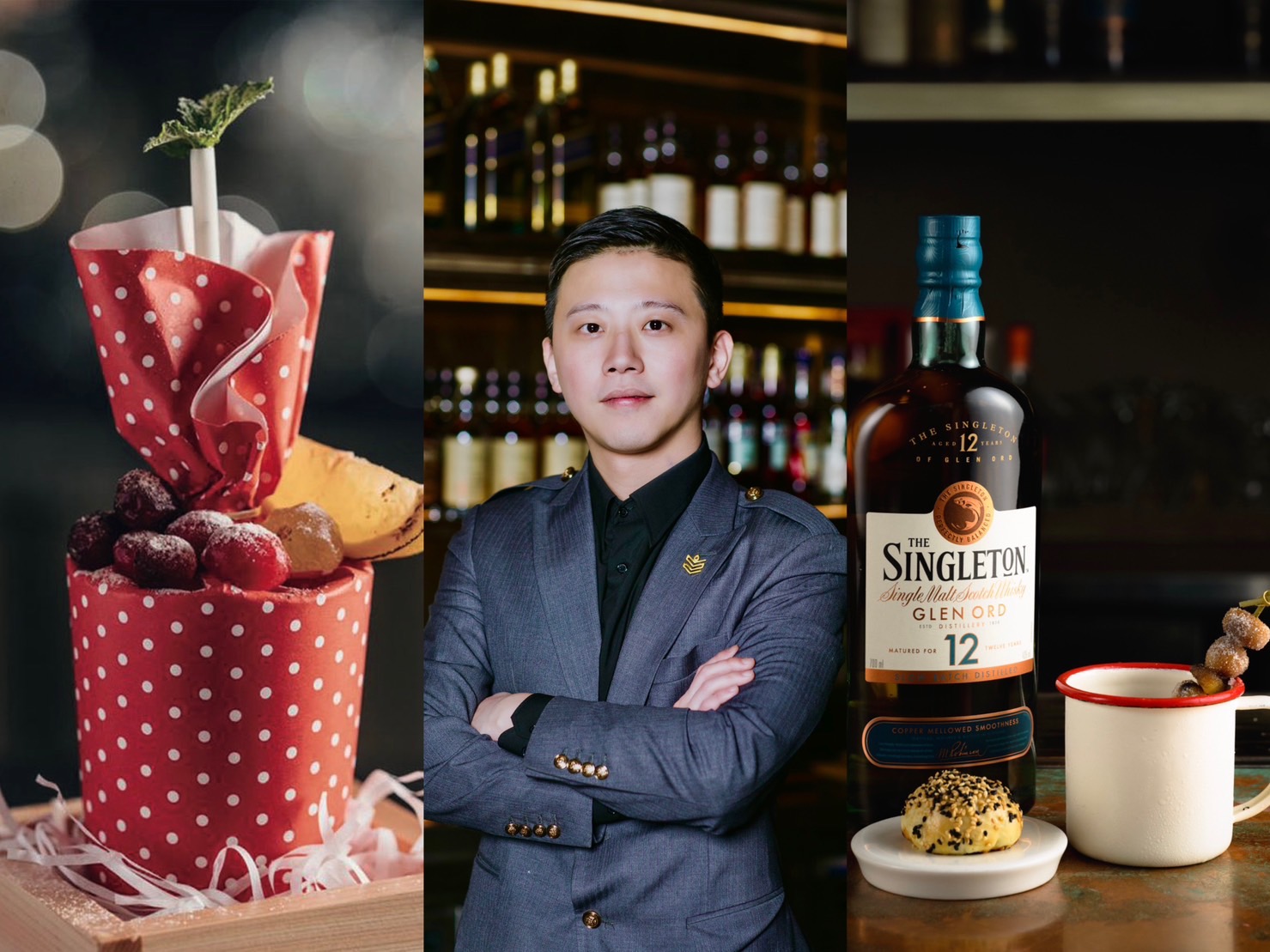 「調酒旅人」張柏雄自8/8起將快閃台北4間酒吧,獻上不同款限量調酒。(左、中CÉ LA VI Taipei提供、右KOR Taipei提供)