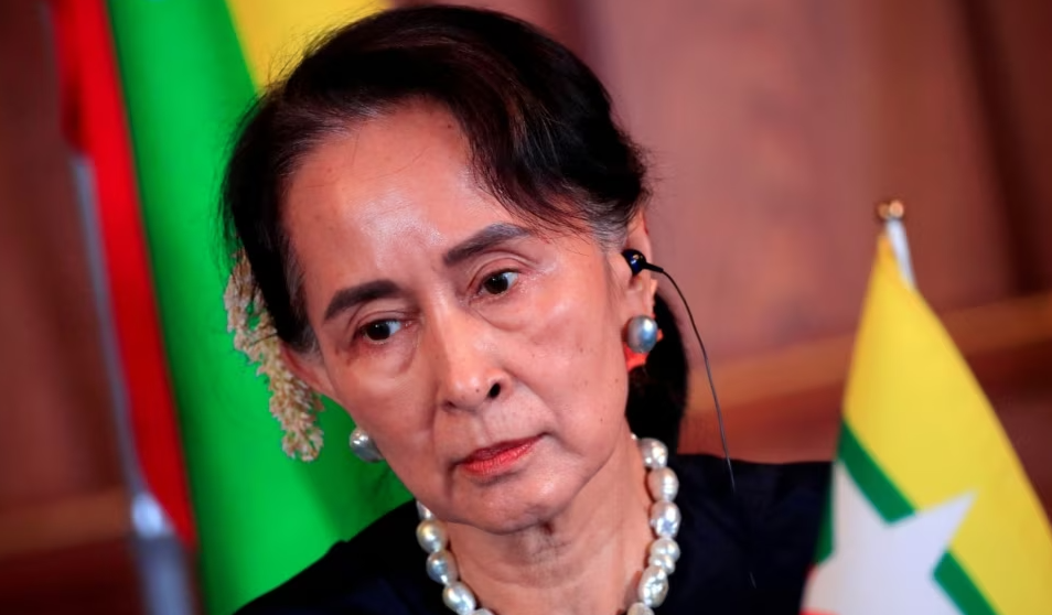 翁山蘇姬遭政變被關2年6個月，軍政府宣布特赦。（翻自《美國之音》）