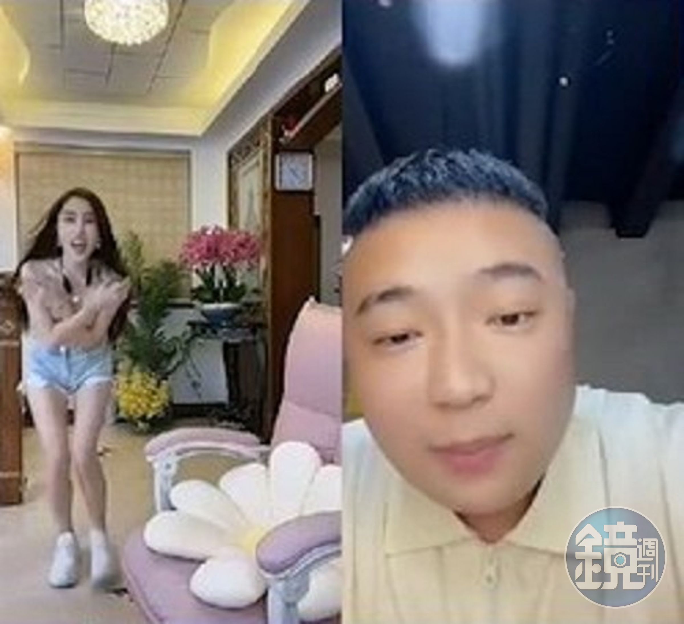 正妹雖然表現出「意外」的表情,但不少網友認為她是故意露出來衝高人氣。(翻自《黑料不打烊》)