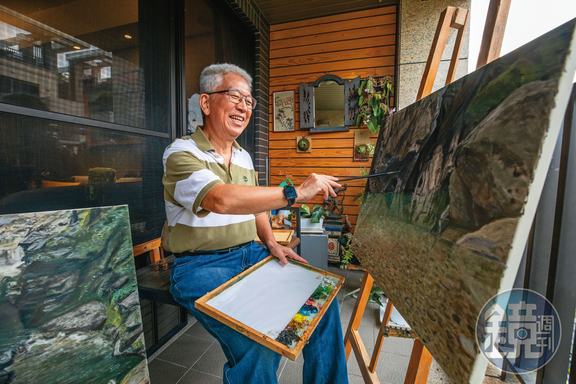 前台北市副市長張金鶚退休後重拾畫筆,還連辦3次畫展,圓了年輕時的遺憾。