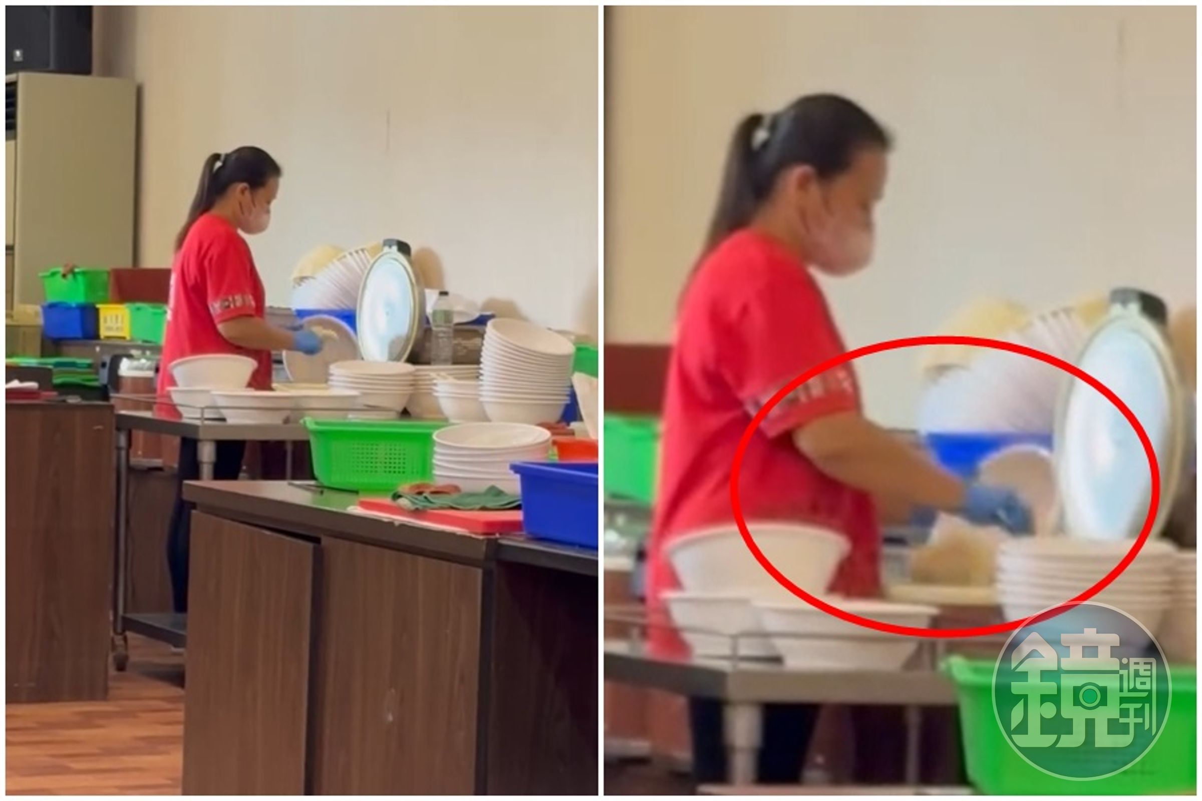 花蓮某餐廳店家,將客人沒有吃完的白飯倒回飯鍋,引發爭議。(翻攝自爆廢1公社)