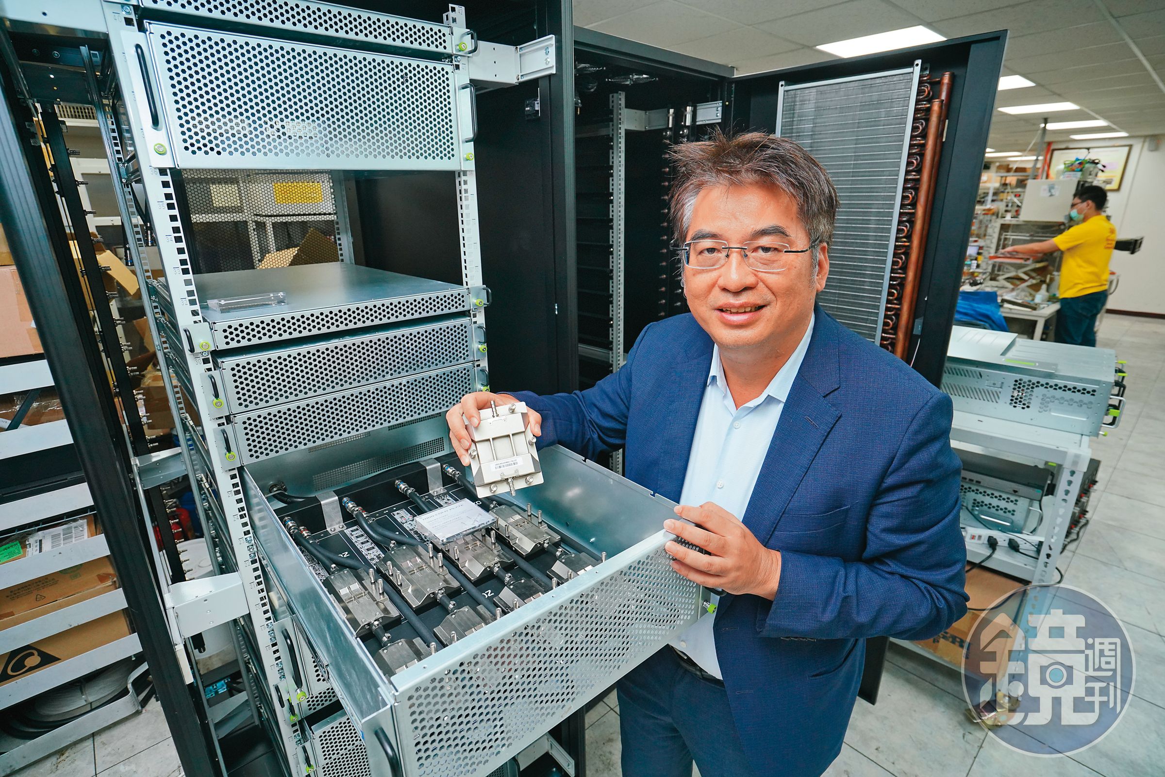 雙鴻董事長林育申(圖)11年前獨具慧眼向IBM技轉水冷技術,因此得以領先同業搶食AI伺服器散熱商機。