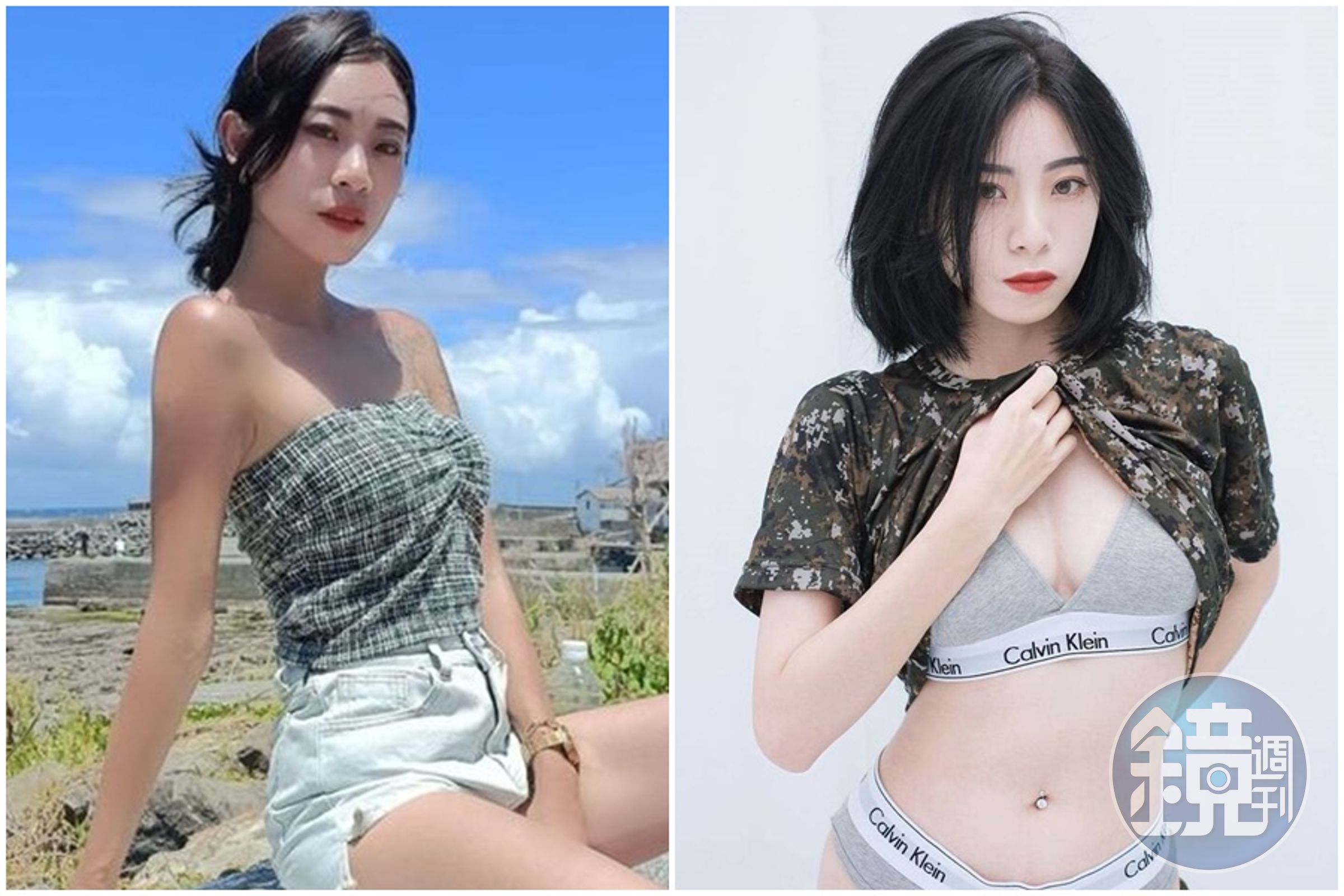 前國軍八軍團女輔導長「內內」因與男友在軍中自拍親密片外洩遭汰除，事後提告想揪出外流者未果。（翻攝自內內IG）