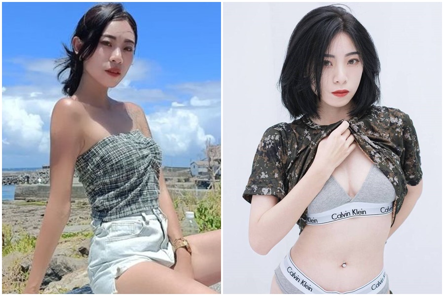 前國軍八軍團女輔導長「內內」因與男友在軍中自拍親密片外洩遭汰除，事後提告想揪出外流者未果。（翻攝自內內IG）