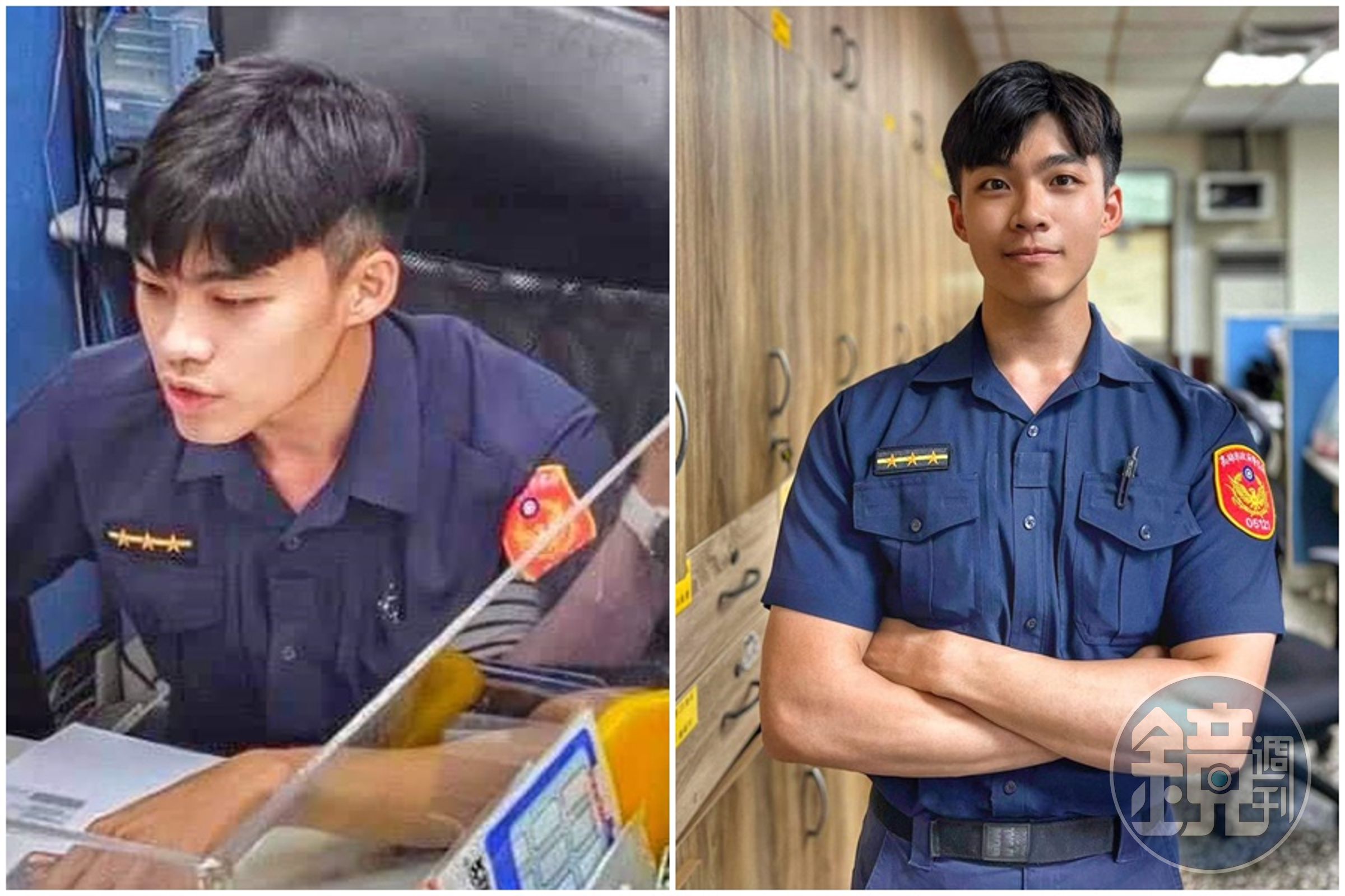 24歲帥員警曝光,引發網友暴動。(翻攝自高雄市政府警察局臉書)