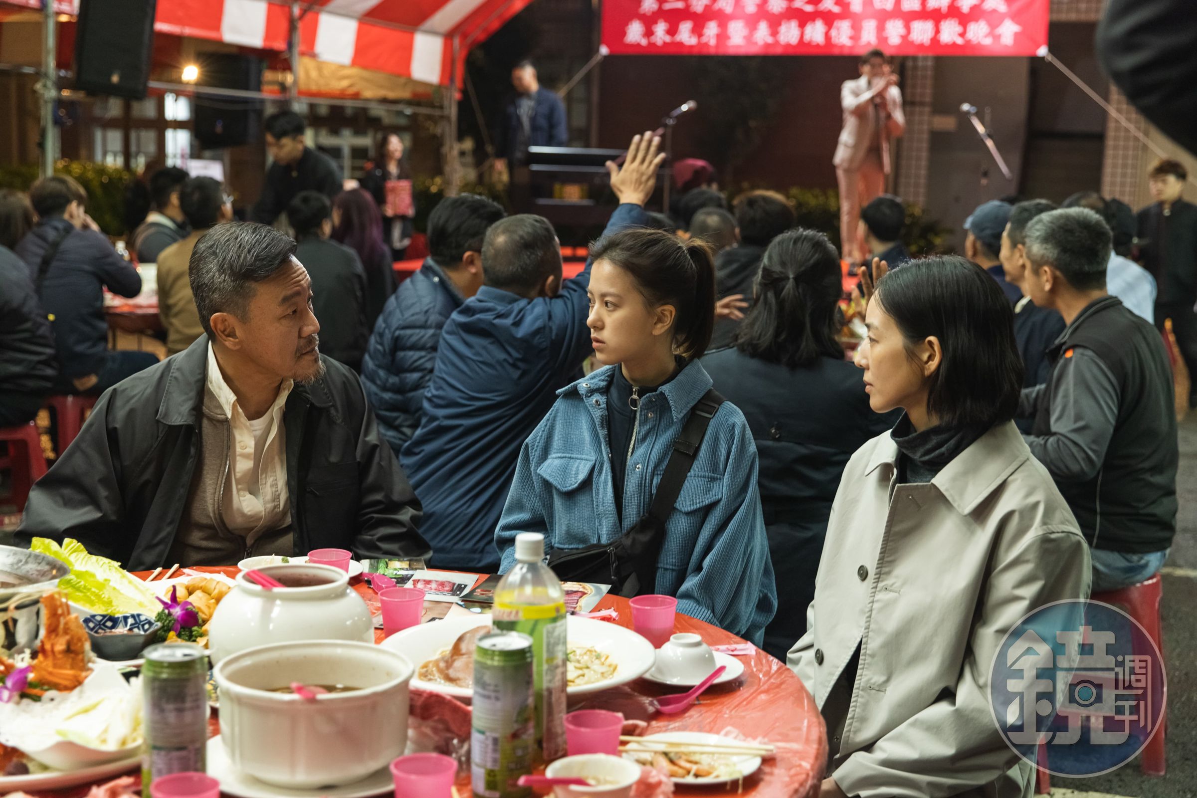 陳為民《查無此心》飾演刑警隊隊長，是張鈞甯（右）及項婕如的直屬長官。（華映提供）
