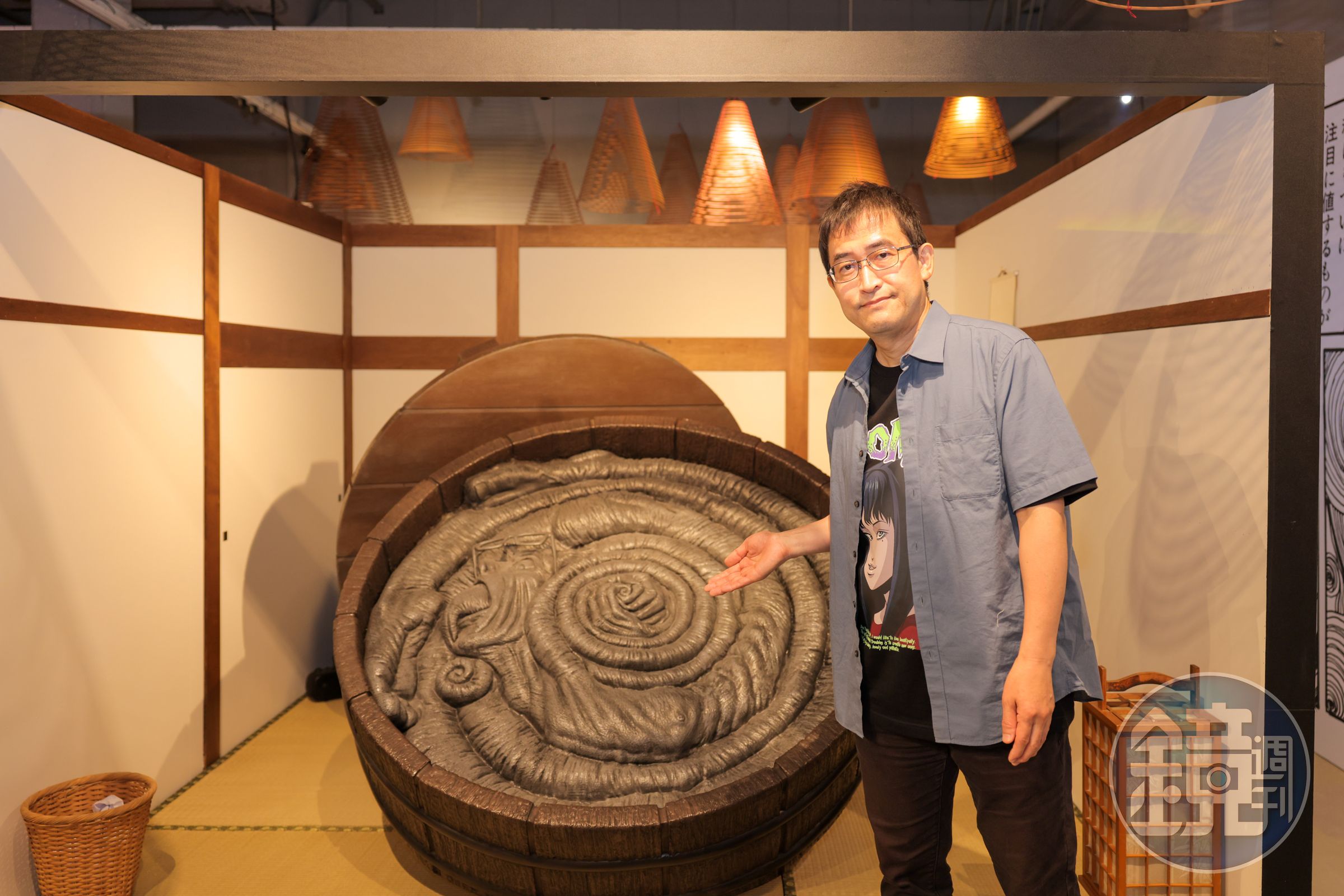 伊藤潤二親自把關展區內的每個展品,也呼籲粉絲可以帶著好朋友一起看展,加深彼此情誼。(木棉花國際提供)