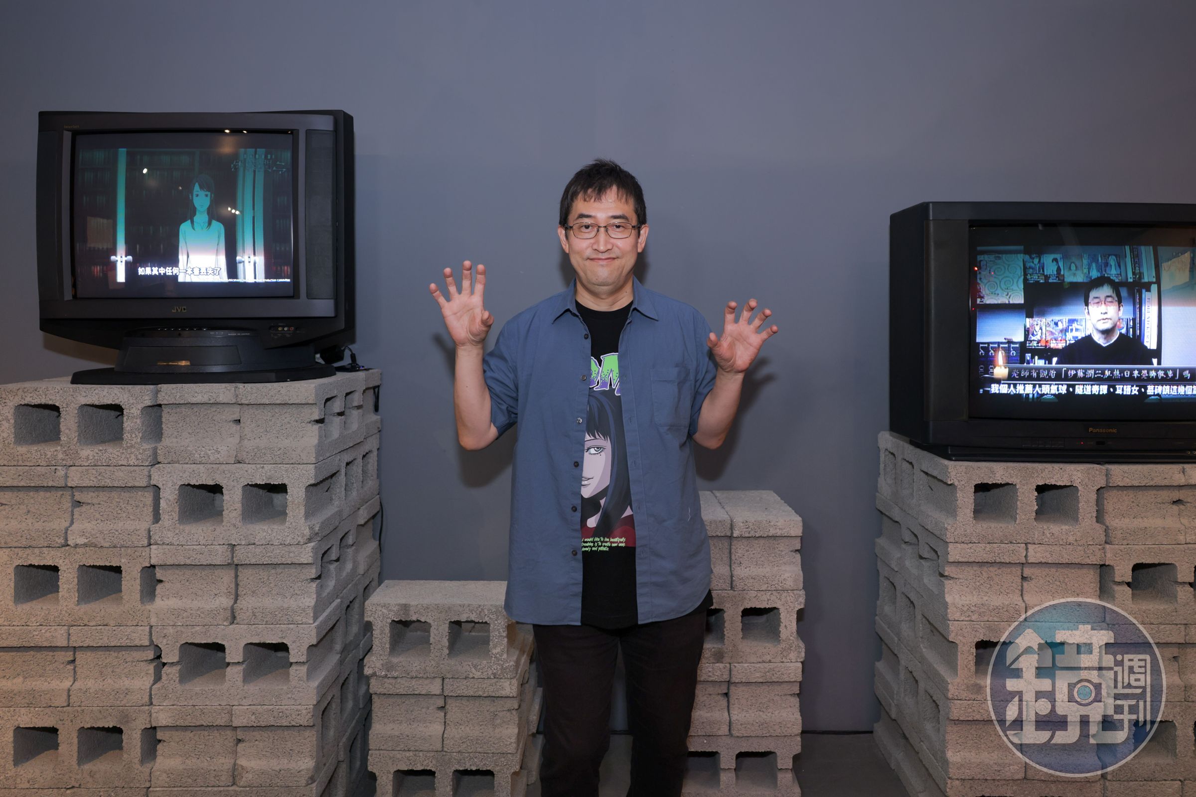 伊藤潤二多次為展覽訪台，對台灣美食如數家珍。（木棉花國際提供）