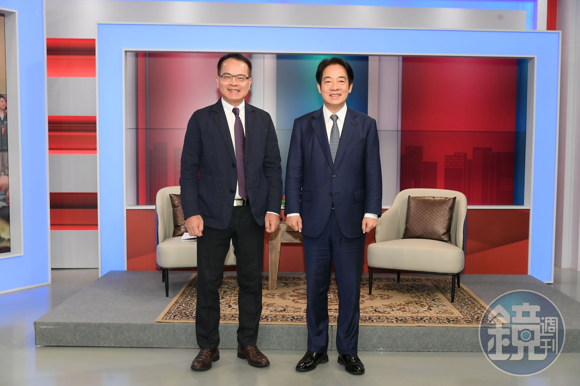賴清德上節目接受鄭弘儀專訪。(三立提供)