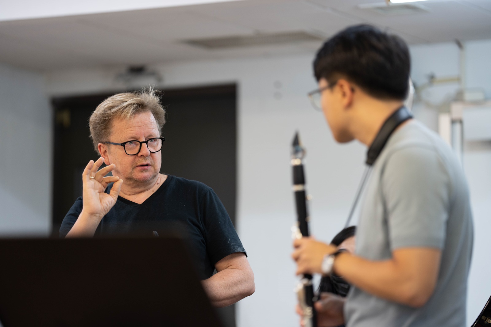 柏林愛樂單簧管首席溫徹富赫斯(Wenzel Fuchs)再度來台指導TMAF學員。