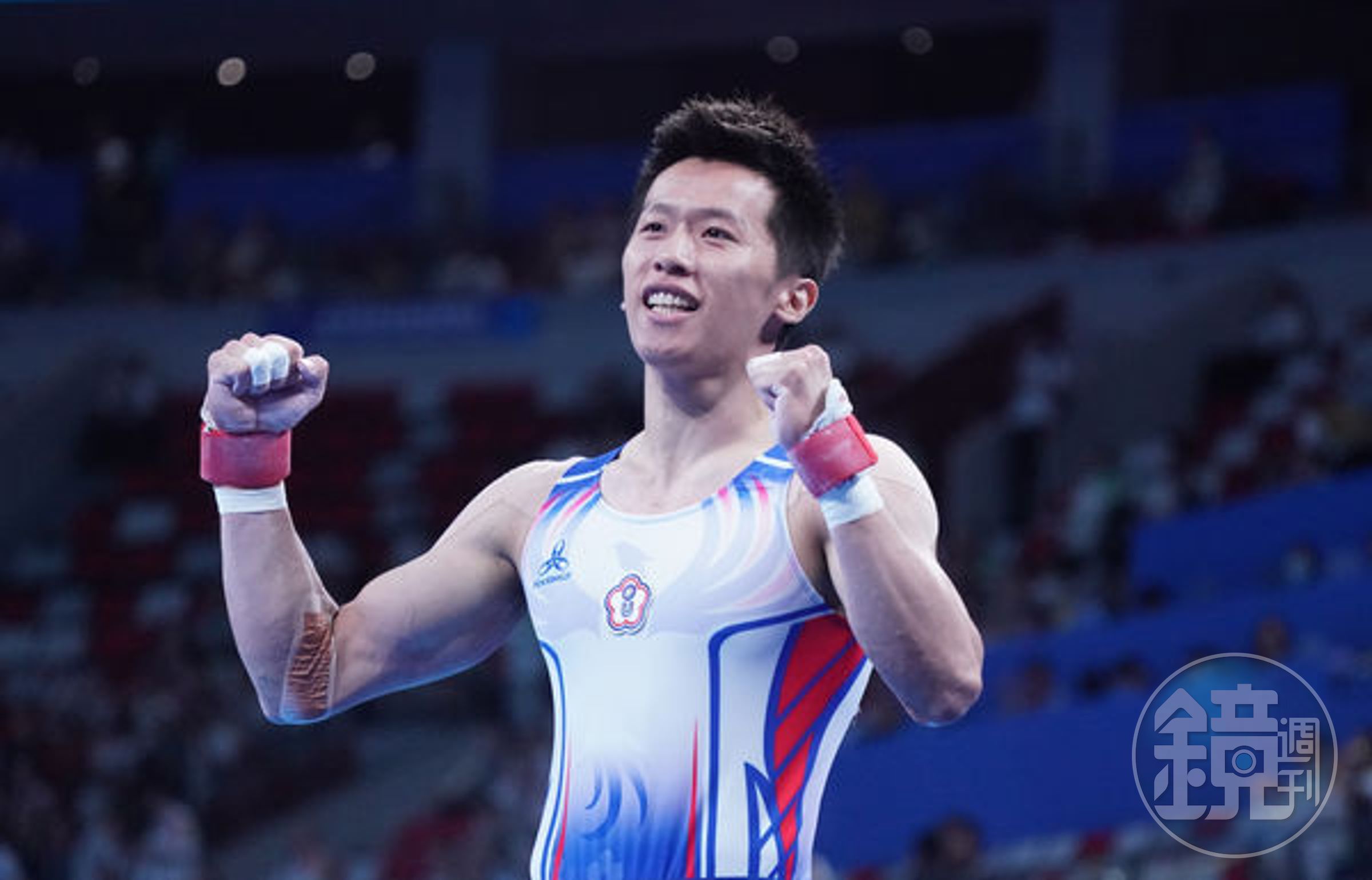 李智凱出戰個人鞍馬決賽,最終以15.500分拿下金牌,抱回生涯第三面世大運鞍馬金牌,也完成世大運三連霸。(大專體總提供)