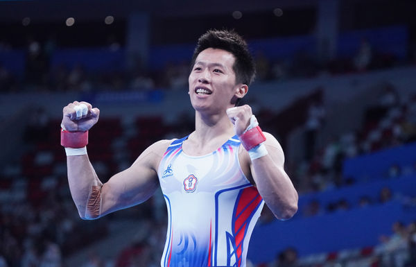 李智凱出戰個人鞍馬決賽，最終以15.500分拿下金牌，抱回生涯第三面世大運鞍馬金牌，也完成世大運三連霸。（大專體總提供）