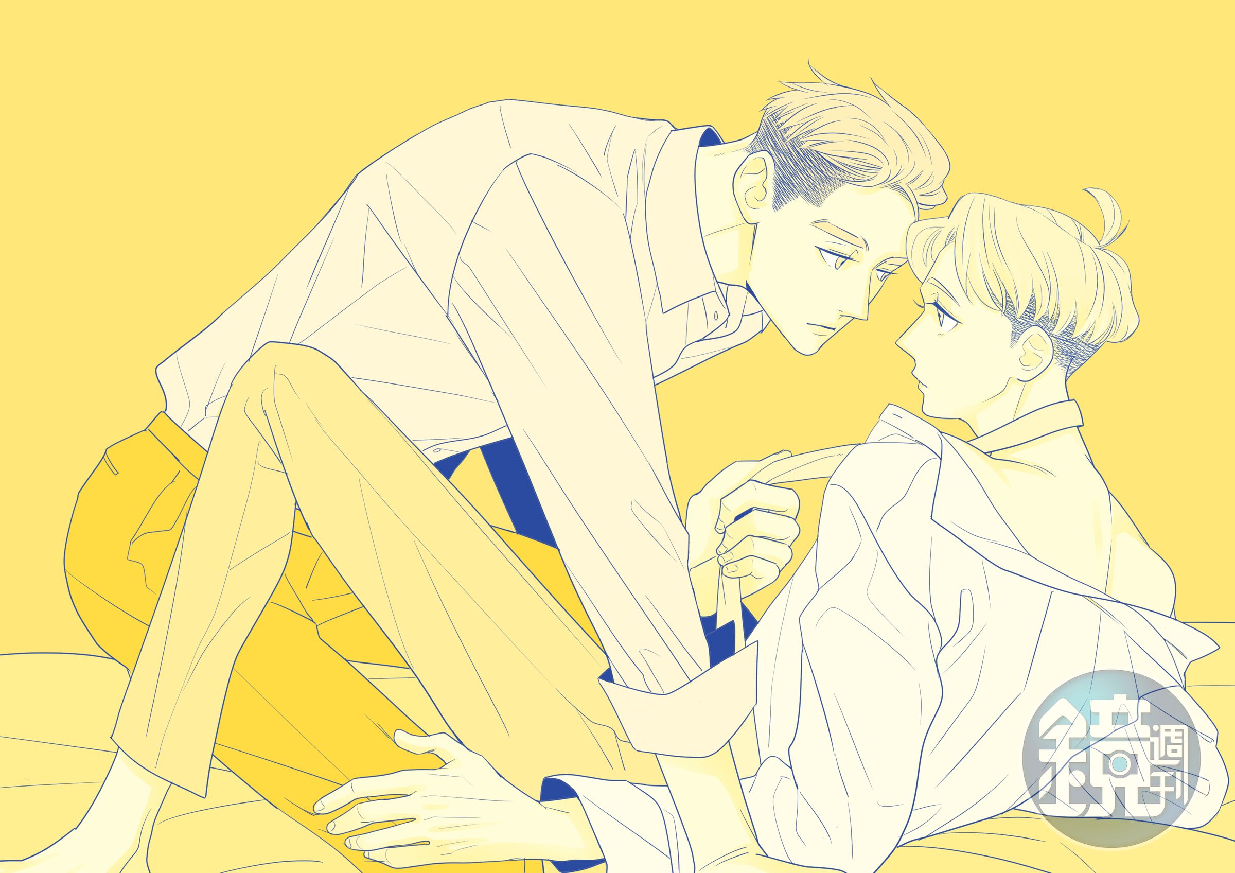 《Day Off》描述辦公室主管與部屬的戀愛日常，是療癒型的BL漫畫。（留守番工作室提供）