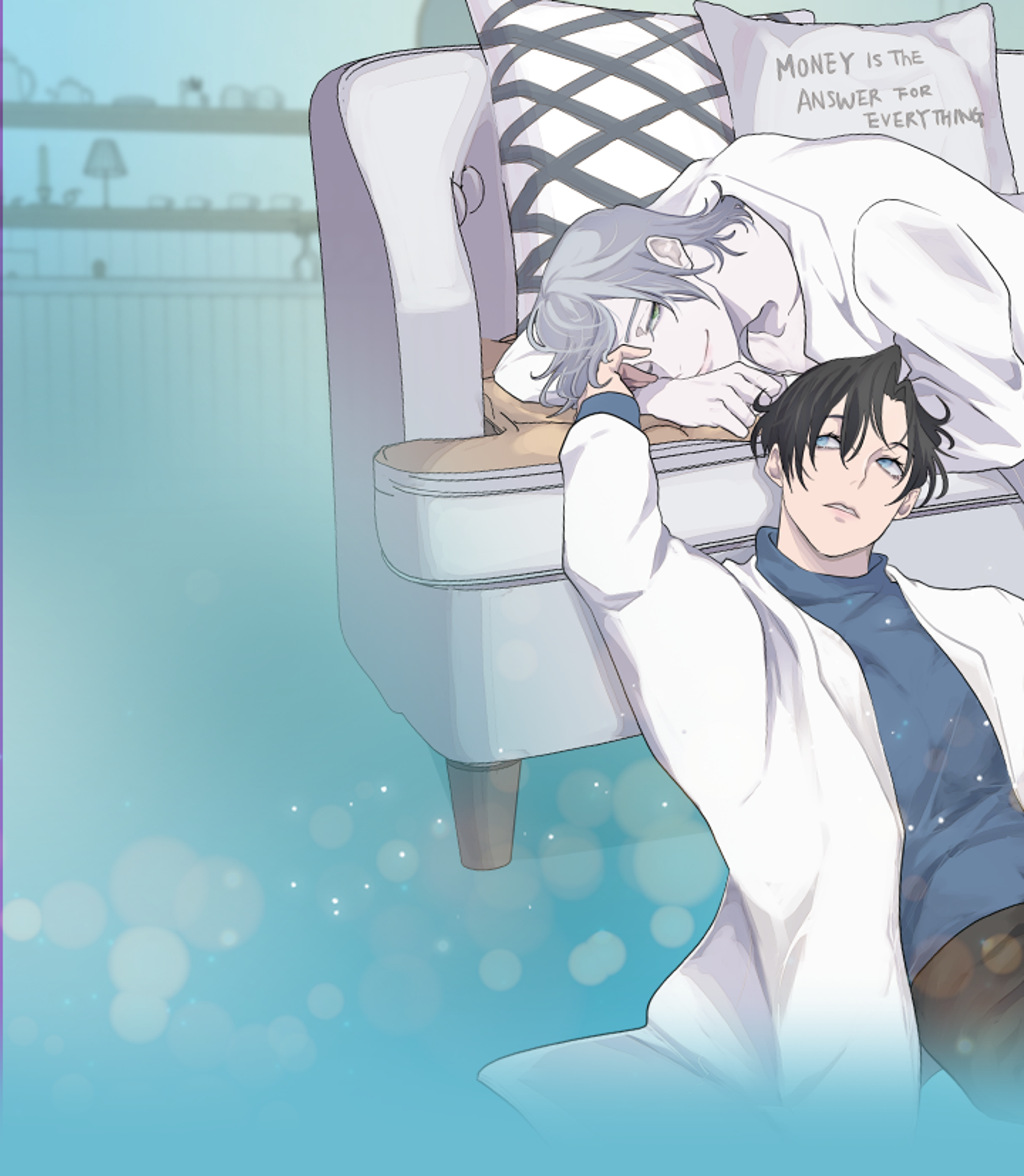 《包養前輩》以COVID-19疫情為背景,讓讀者產生共鳴。(LINE WEBTOON提供)