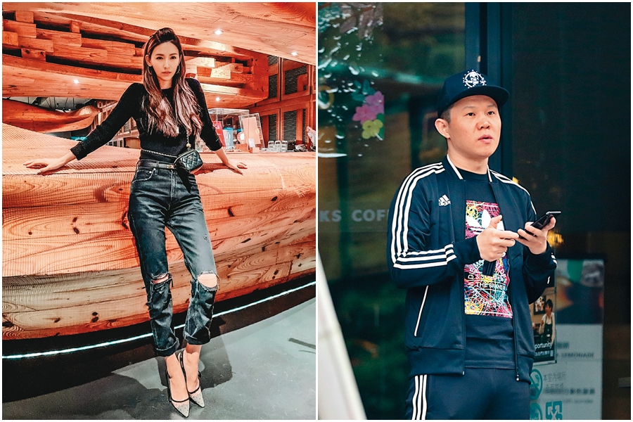 錢帥君自從男友郭哲敏（右圖，綽號小明）潛逃出境遭通緝後，即神隱至今，據悉，她應該還住在要價3.6億元的豪宅中。（左圖翻攝自錢帥君IG）