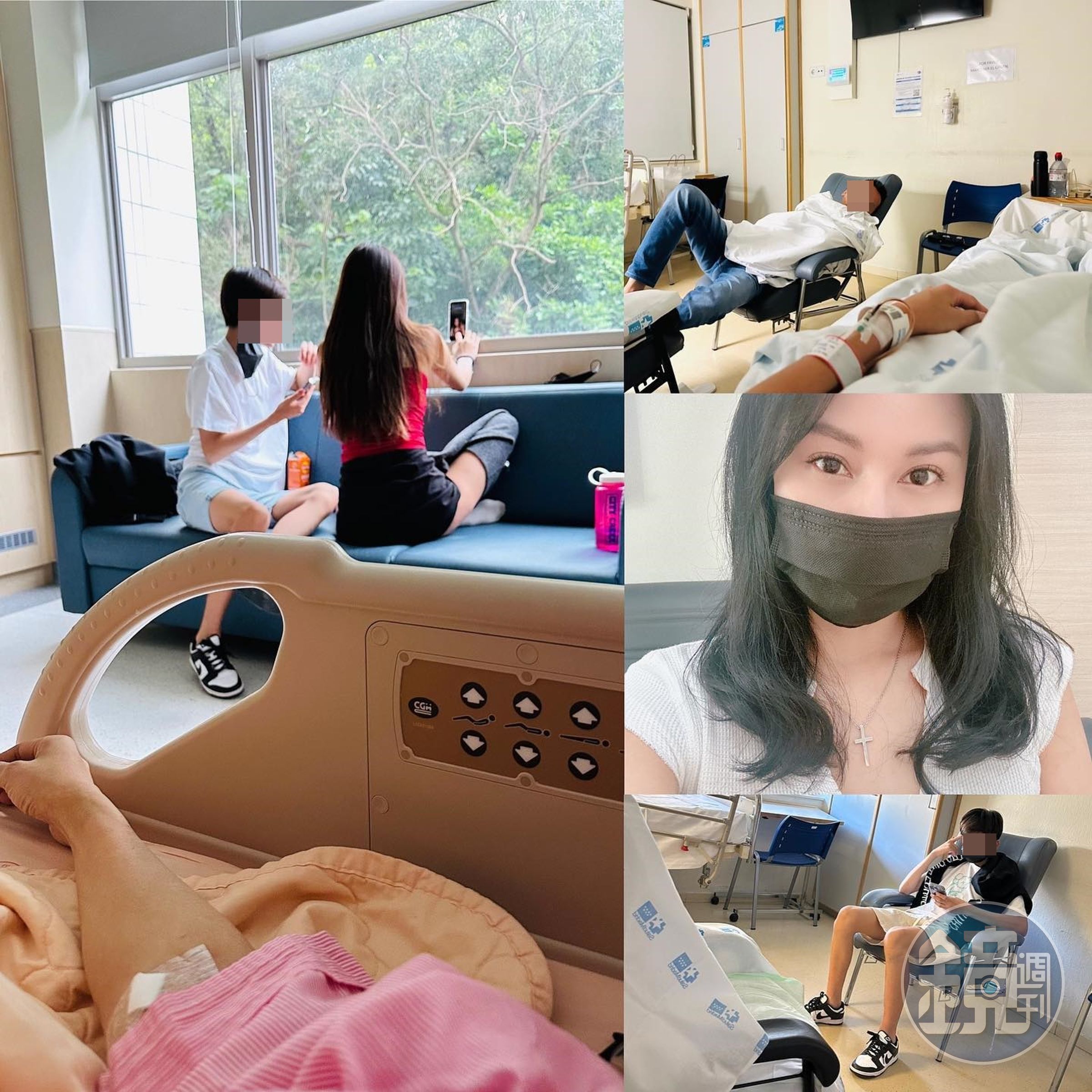洪曉蕾返台後住進台北榮民總醫院治療。(翻攝自洪曉蕾臉書)