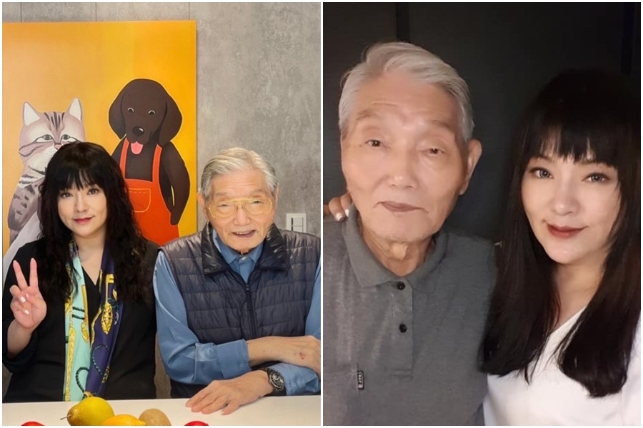 唐綺陽曬出和86歲高齡父親的合照，問粉絲「我們是不是很像」，還笑說「小孩不能偷生喔！」（翻攝自唐綺陽占星幫臉書）