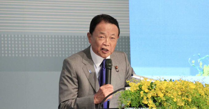 麻生太郎：避免台海戰爭要靠嚇阻，防止台灣有事「要有戰爭的覺悟」。（翻自推特）