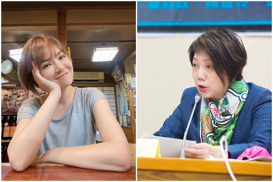 網紅陳沂（左）發文談論女權話題點名女權鬥士范雲（右），結果范雲親自留言回覆。（翻攝自陳沂臉書、本刊資料照）