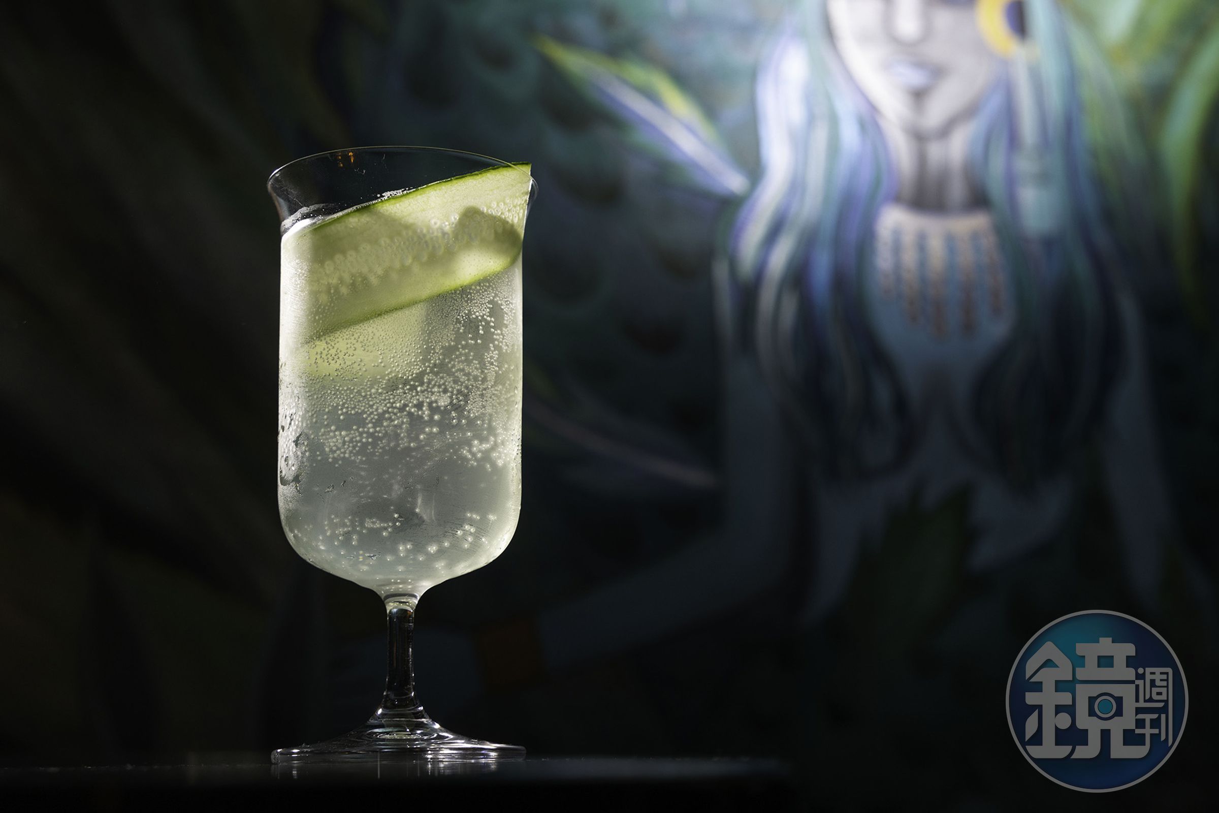 「Bitter Melon Collins」融入泰式綠咖哩香草元素，喝起來與傳統熱帶雞尾酒非常不同。（港幣120元／杯，約NT$480）（香港旅遊發展局提供）