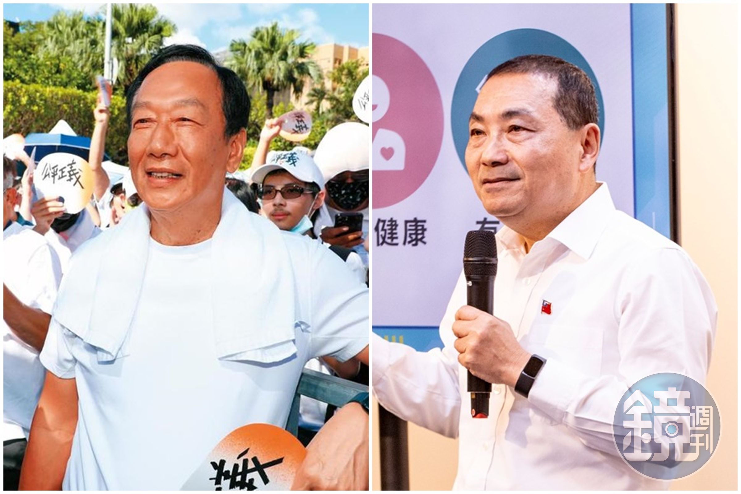對於郭台銘(左)動作頻頻,侯友宜(右)表示不了解對方有什麼規劃。(本刊資料照)